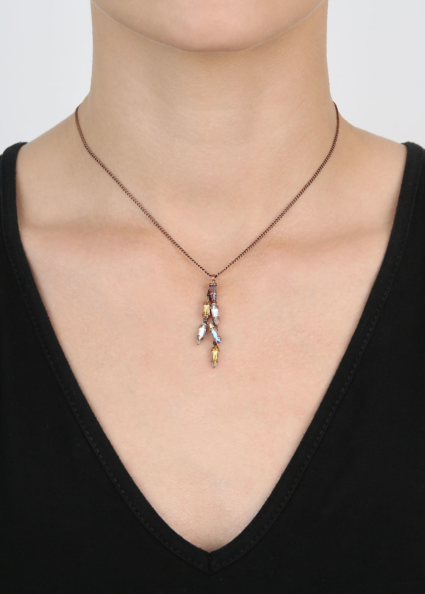 image pour Collier pendant Jumping Drops Jaune / Lila  