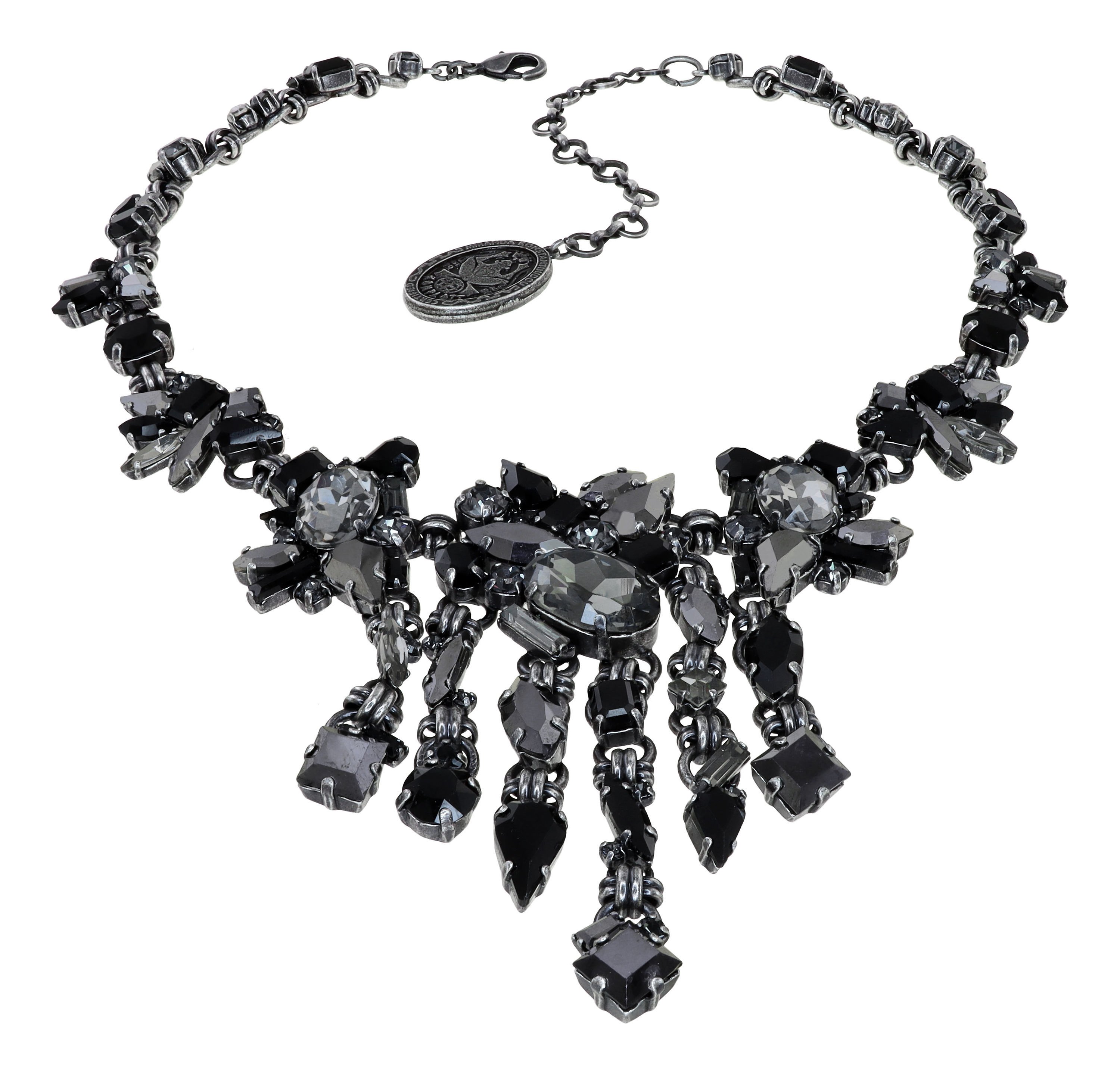 image for Necklace Collier Love Letters Black  