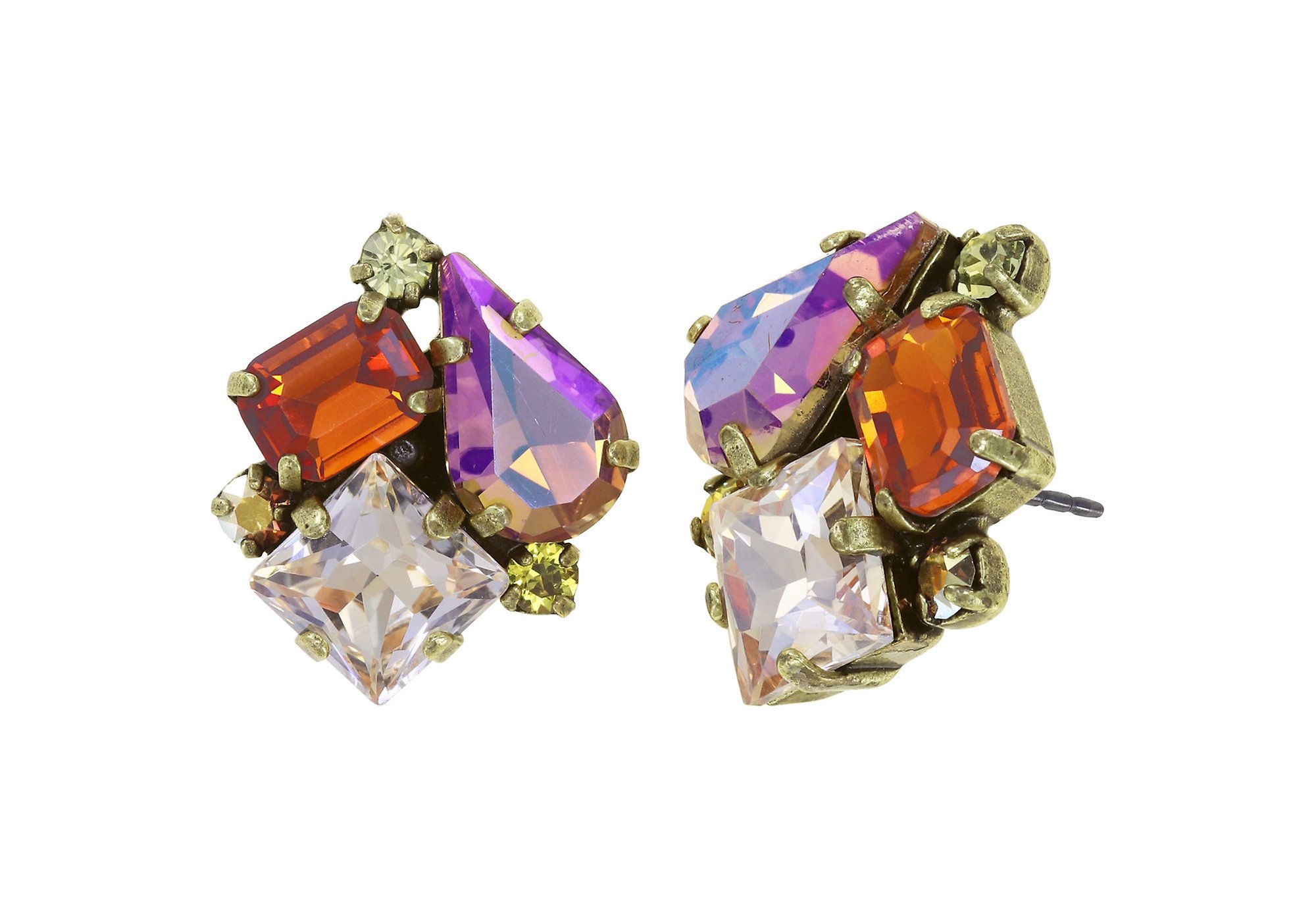 image for Earring Stud Love Letters Yellow  