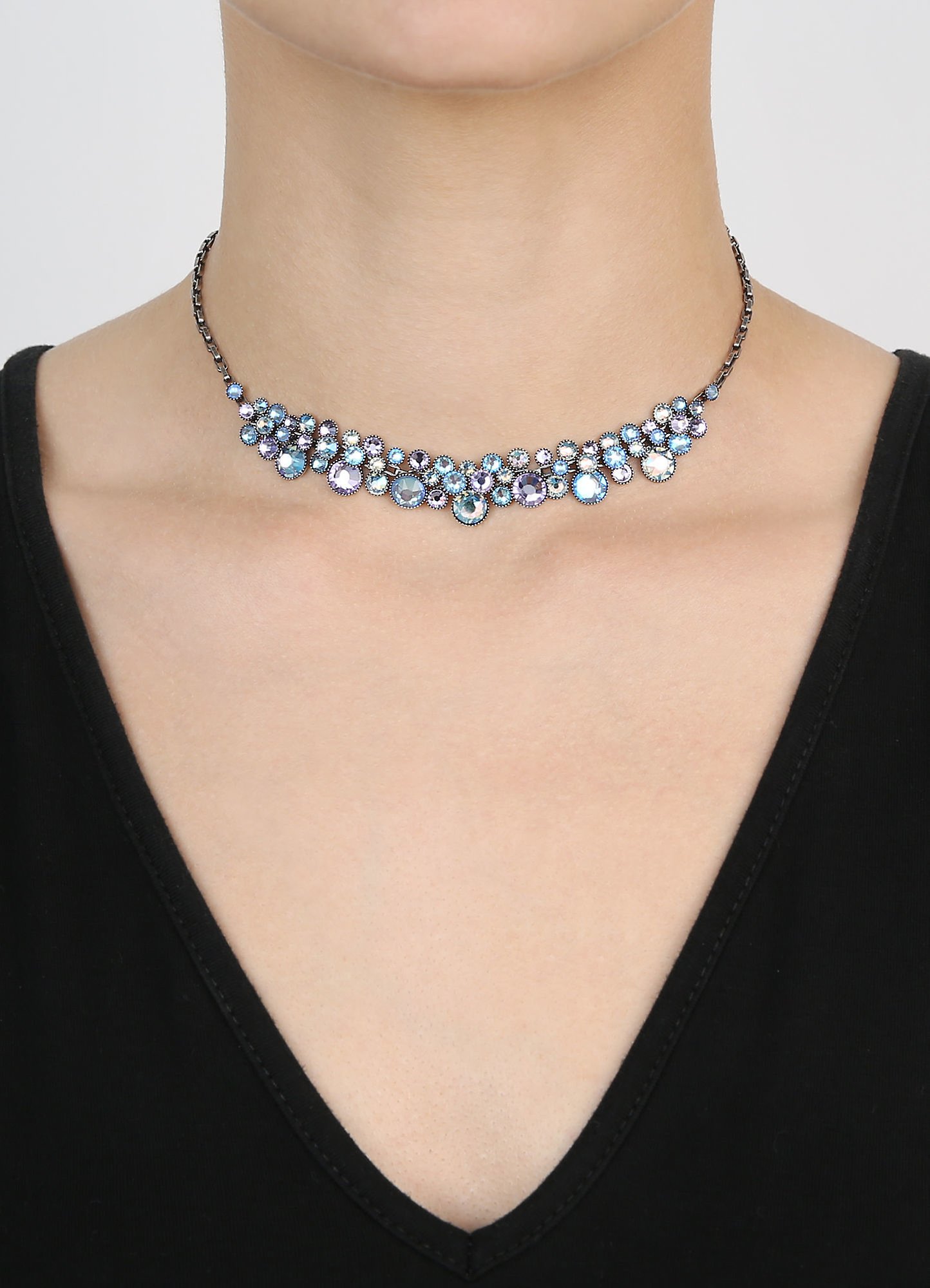 image pour Collier Water Cascade Bleu / Lila  