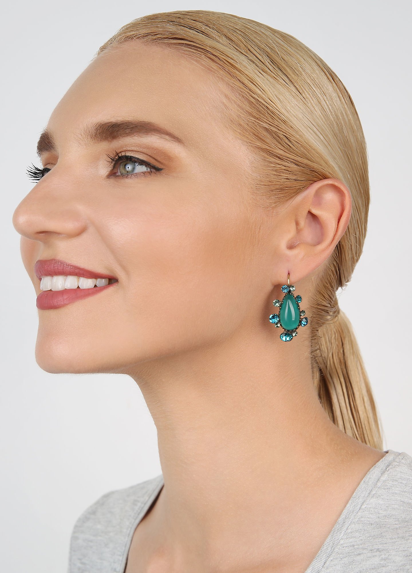 image for Earring Eurowire Gorgeous Green  