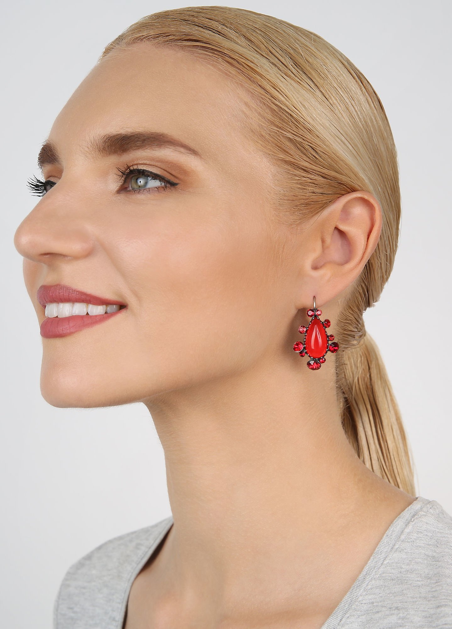 image pour Boucles d'oreilles Eurowire Gorgeous Rouge  