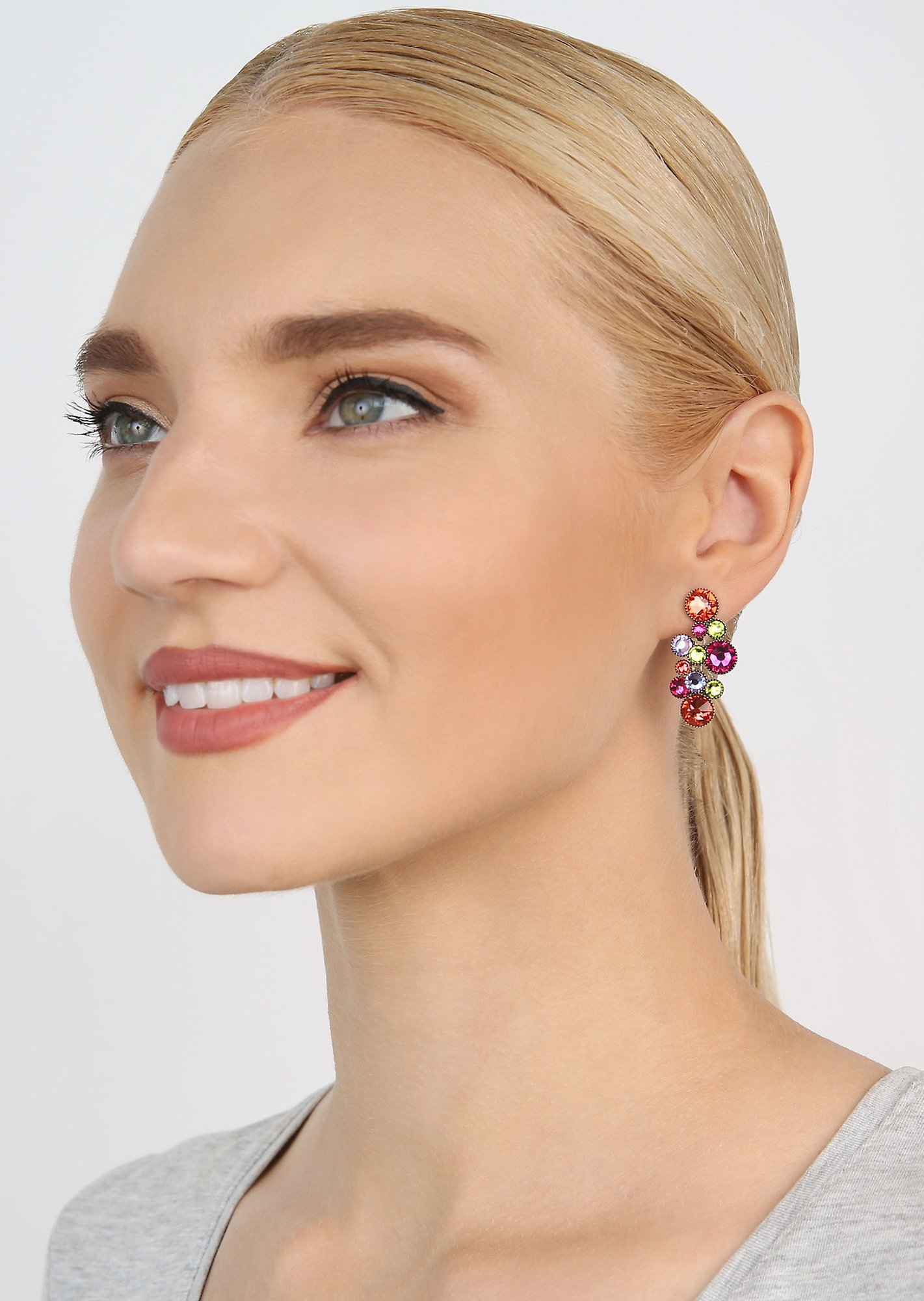 image for Earring Stud Dangling Water Cascade Multi  