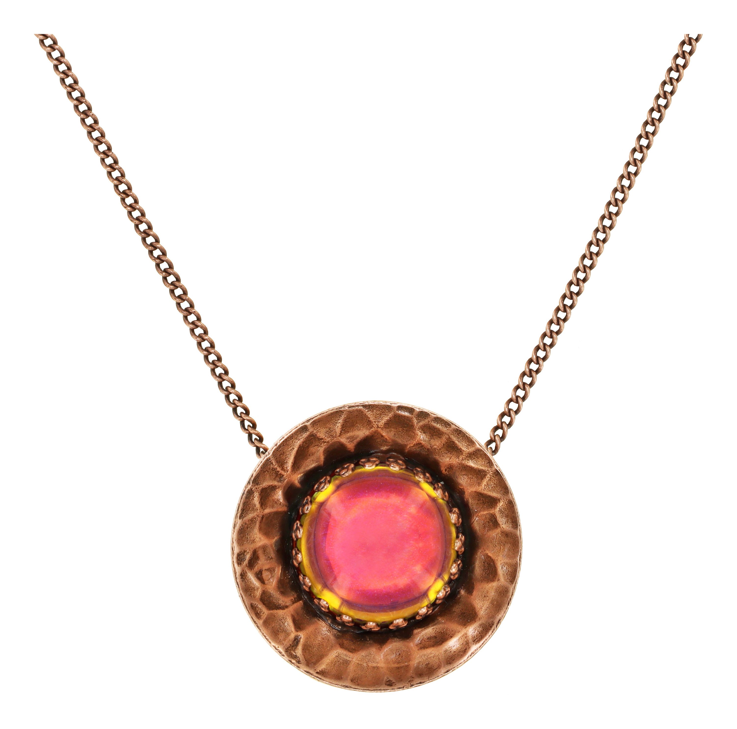 image for Necklace Pendant Honey Drops in Space Orange  size XL