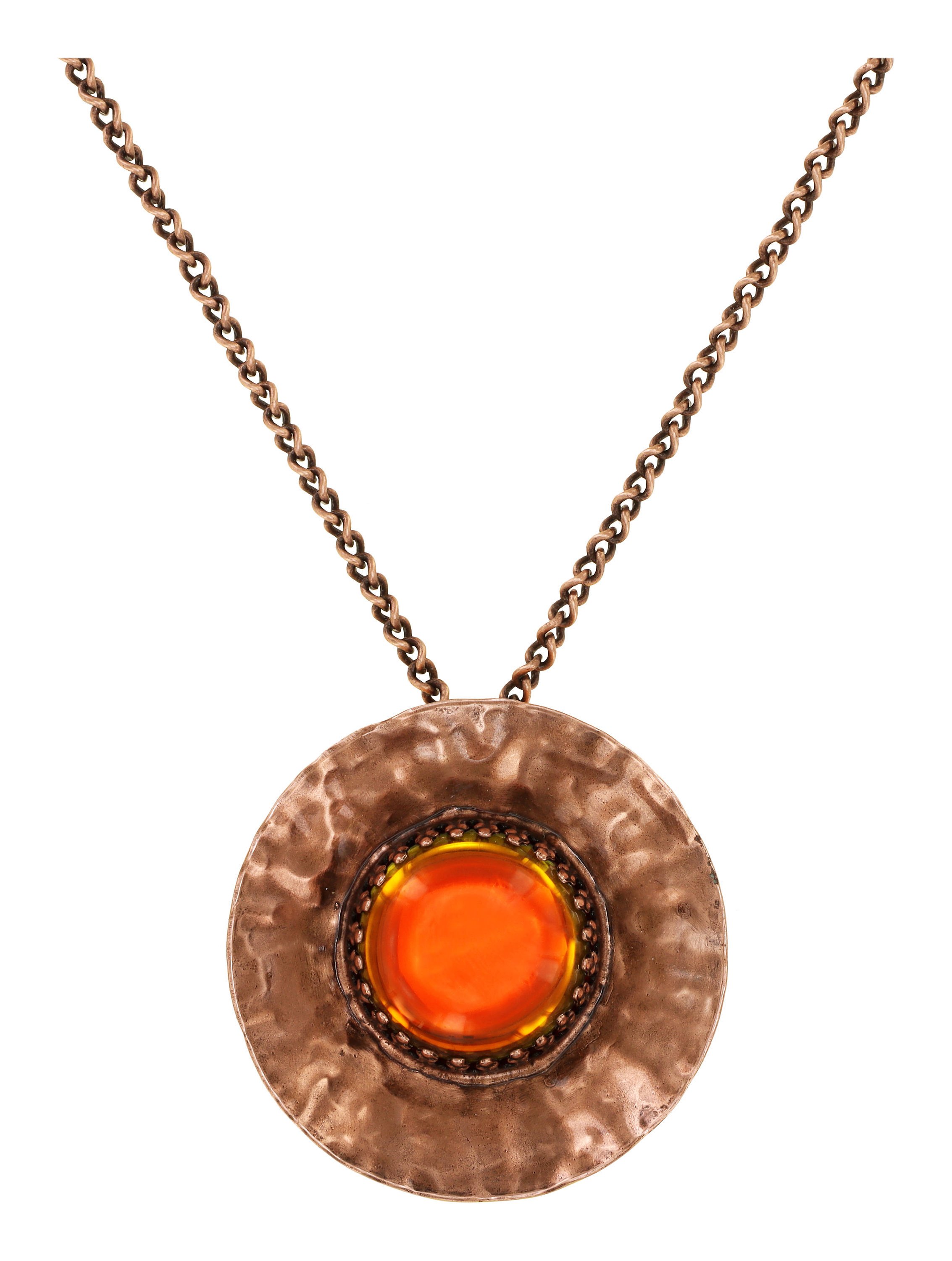 Bild für Halskette h&auml;ngend (lang) Honey Drops in Space Orange  size 2XL