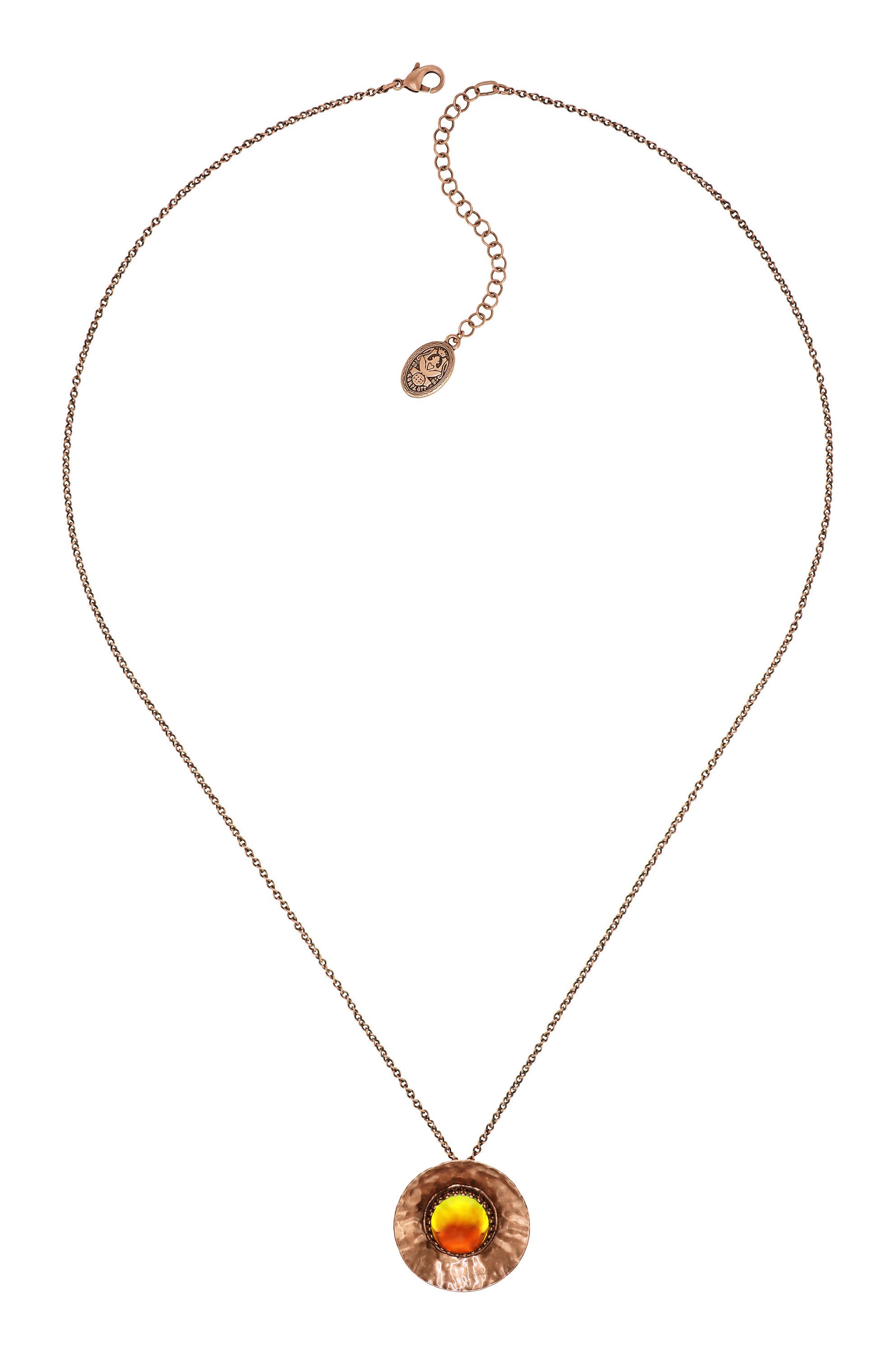 image pour Collier pendant (long) Honey Drops in Space Orange  size 2XL