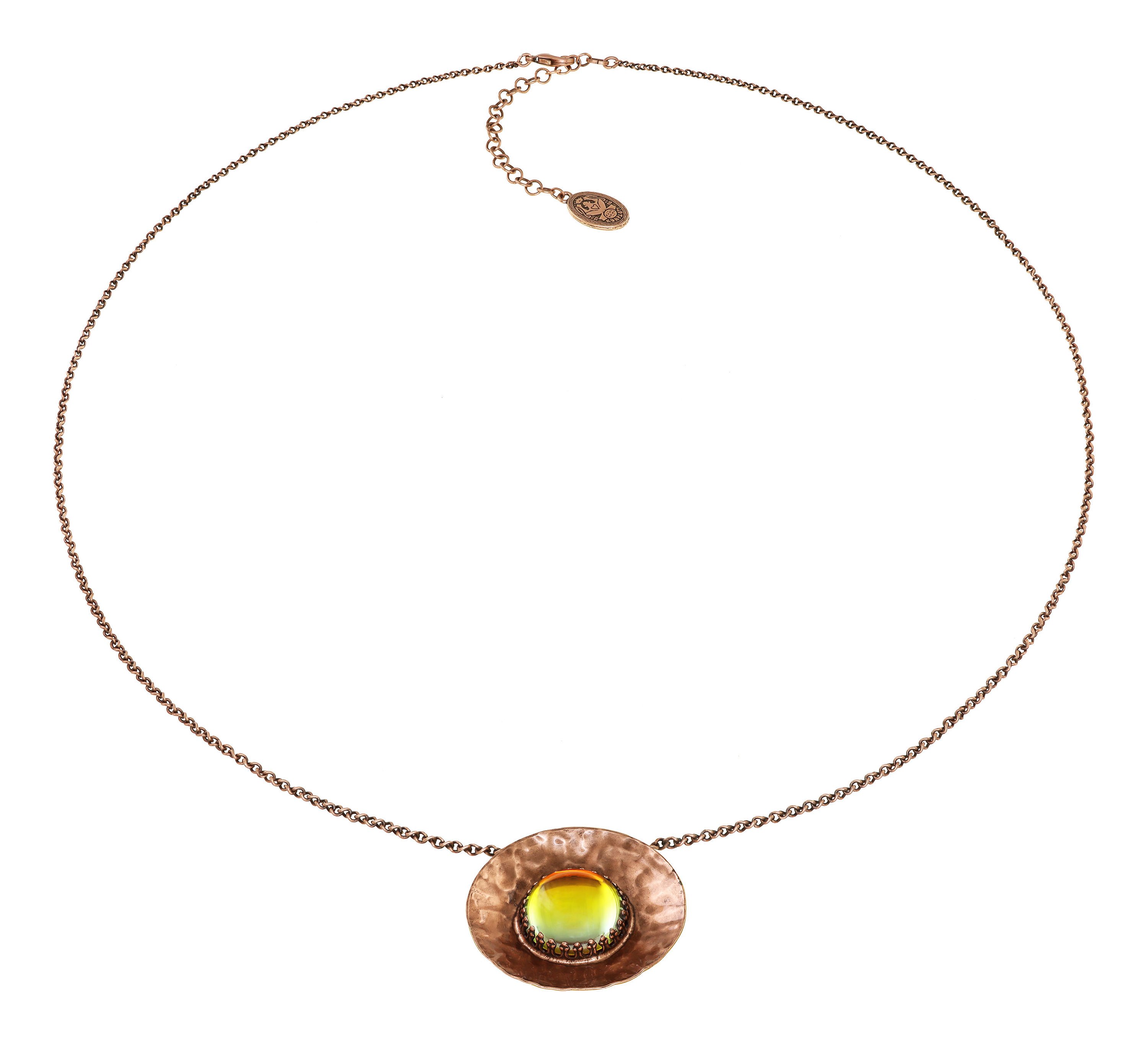 image for Necklace Pendant (Long) Honey Drops in Space Orange  size 2XL