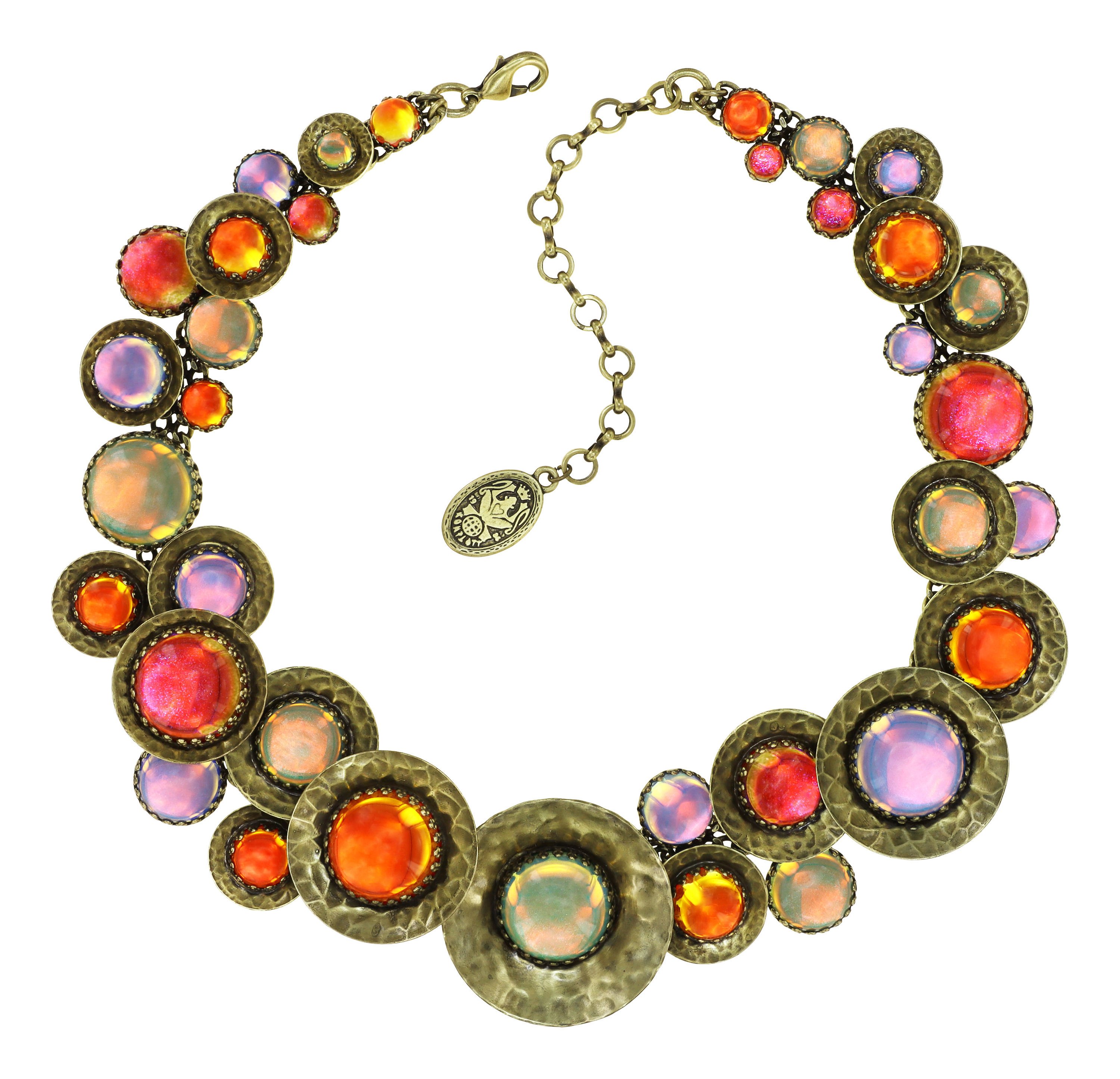 image for Necklace Collier Honey Drops in Space Multi  