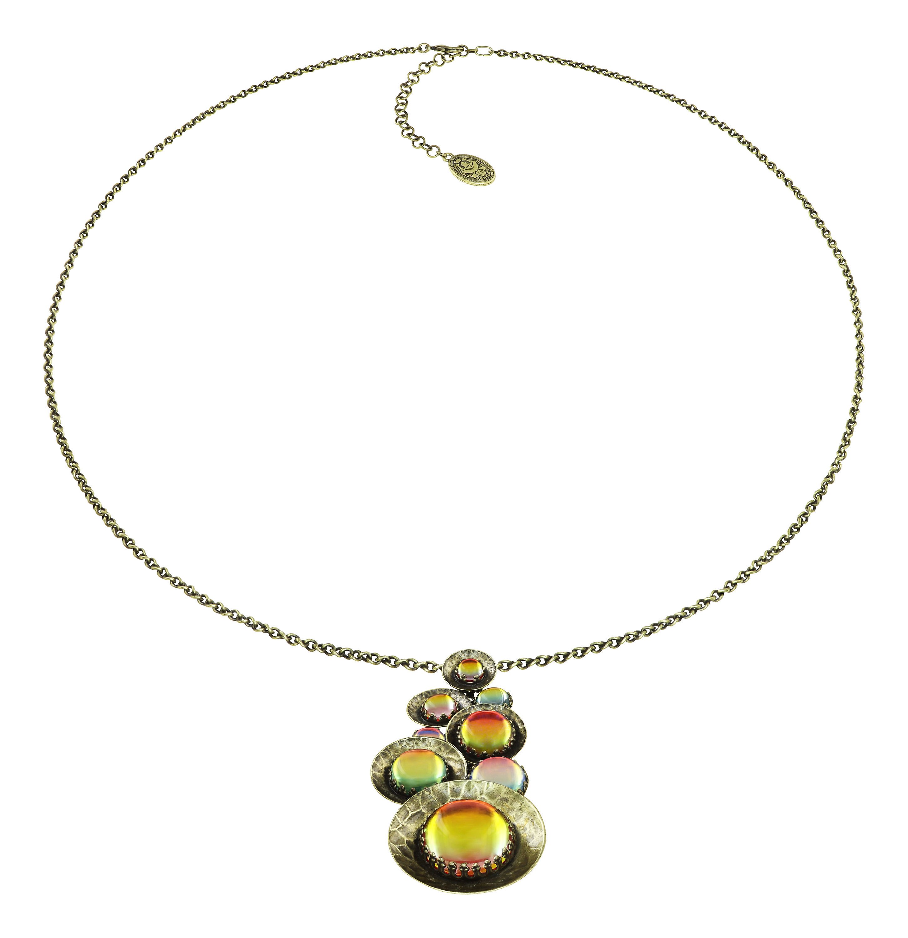 image for Necklace Pendant (Long) Honey Drops in Space Multi  