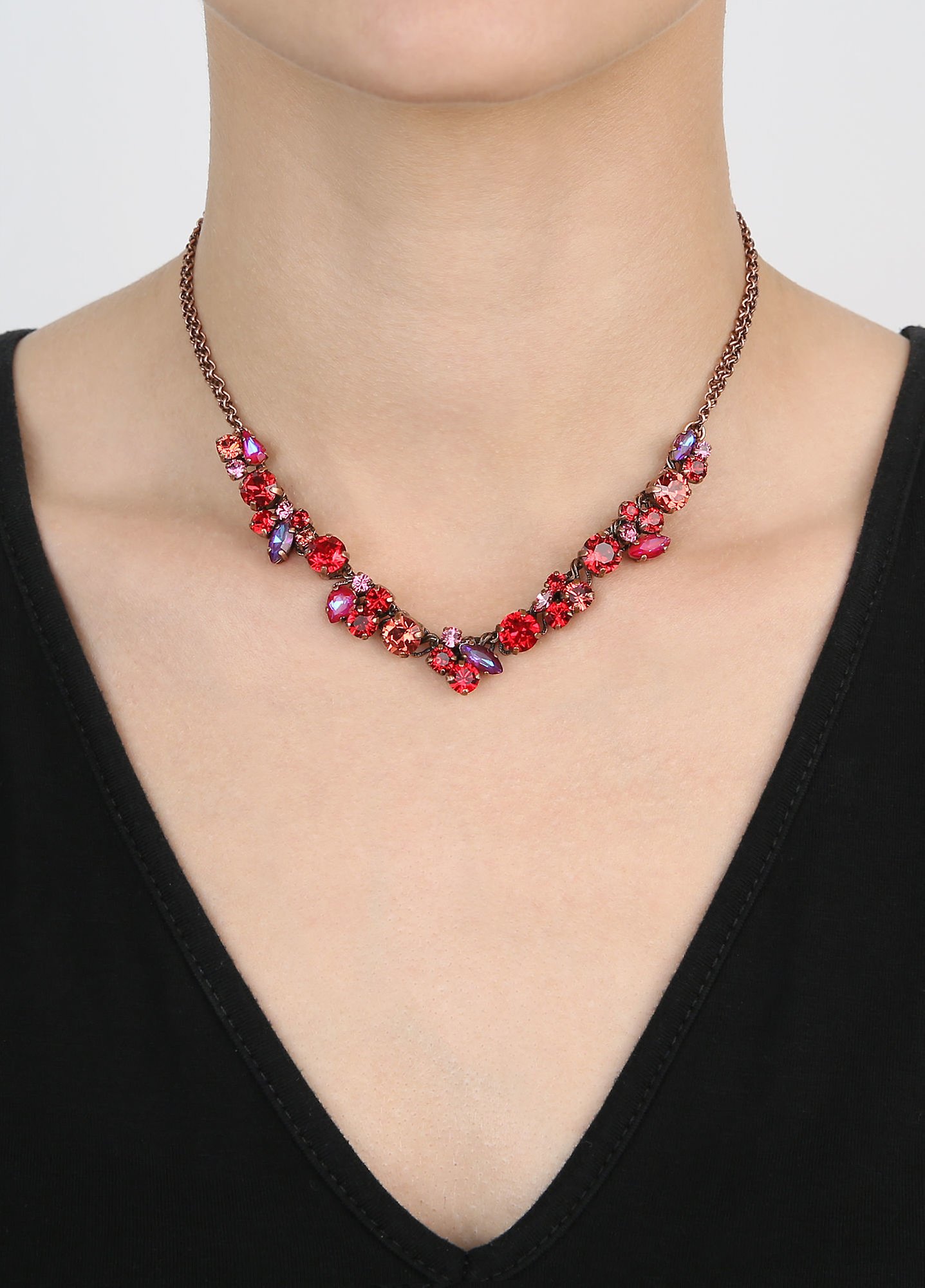 image pour Collier Ballroom Rouge / Rose  