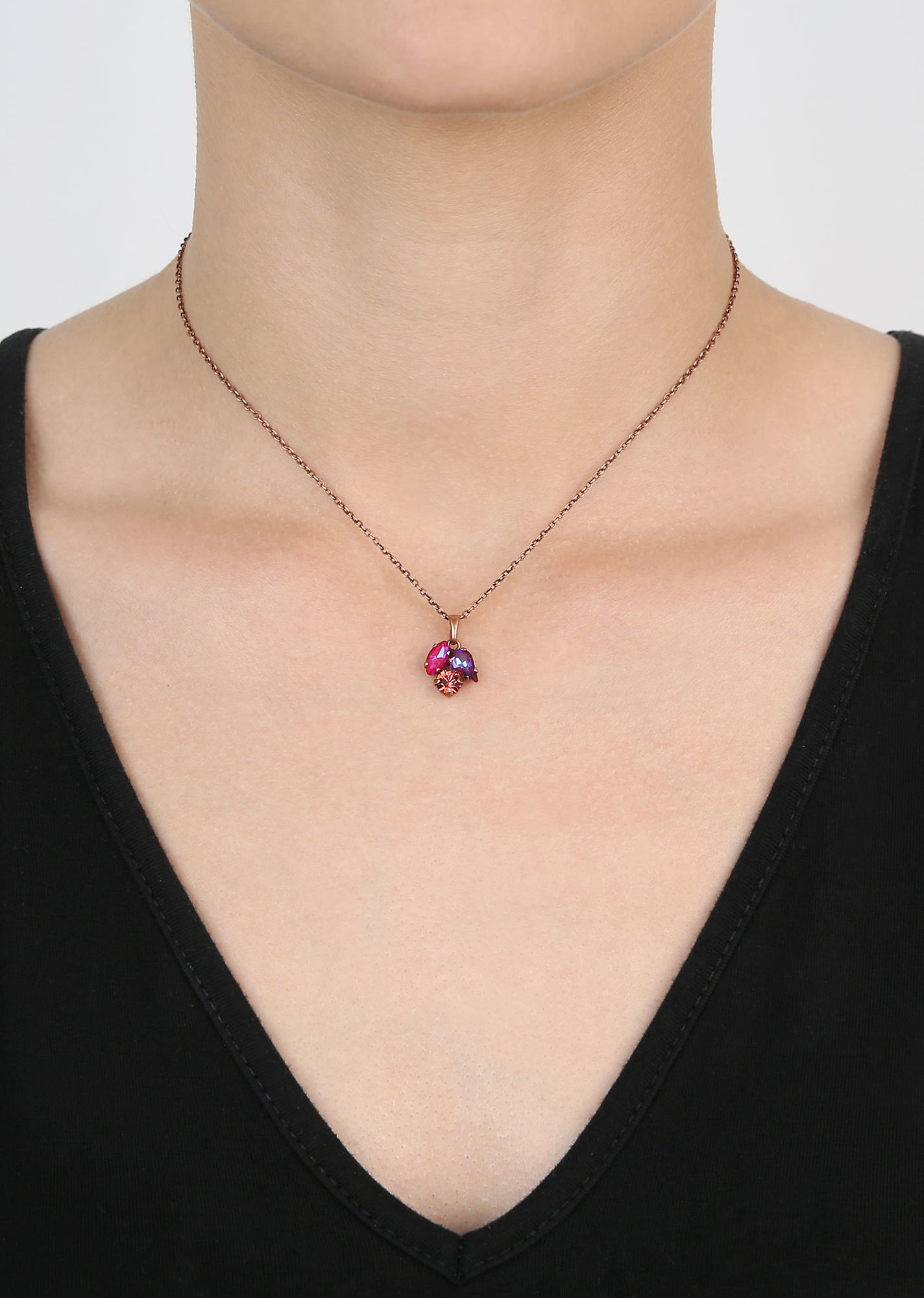image pour Collier pendant Ballroom Rouge / Rose  