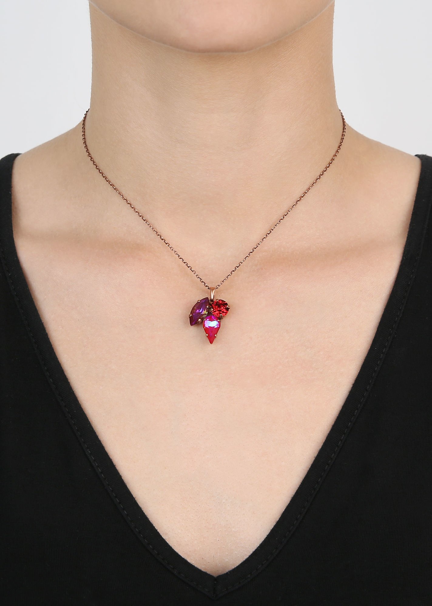 image pour Collier pendant Ballroom Rouge / Rose  
