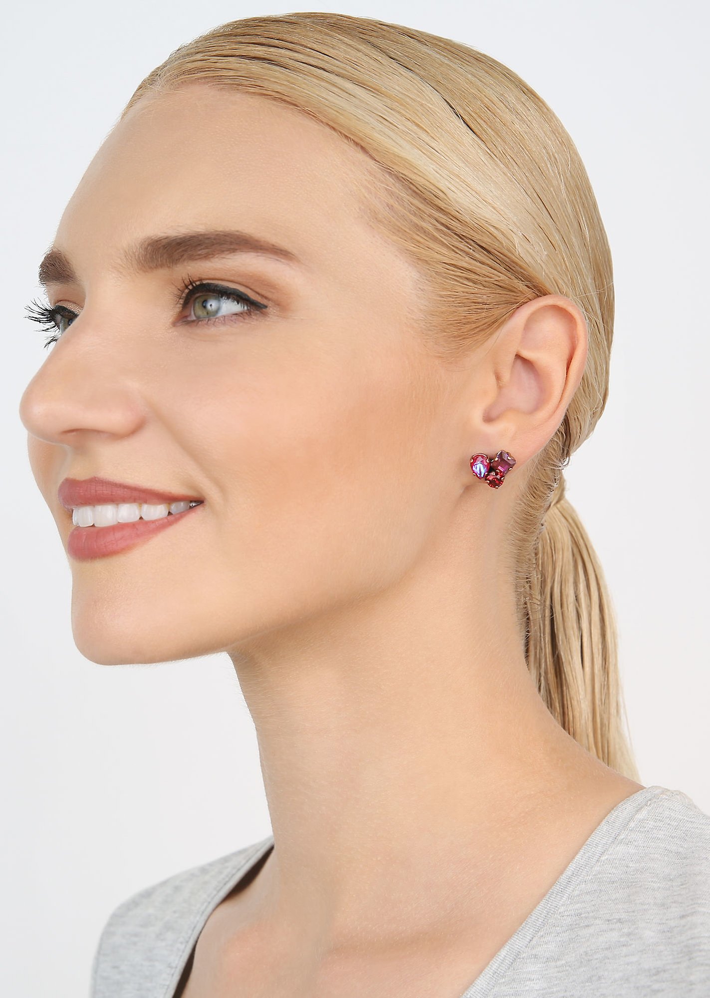 image pour Clou d'oreille Ballroom Rouge / Rose  