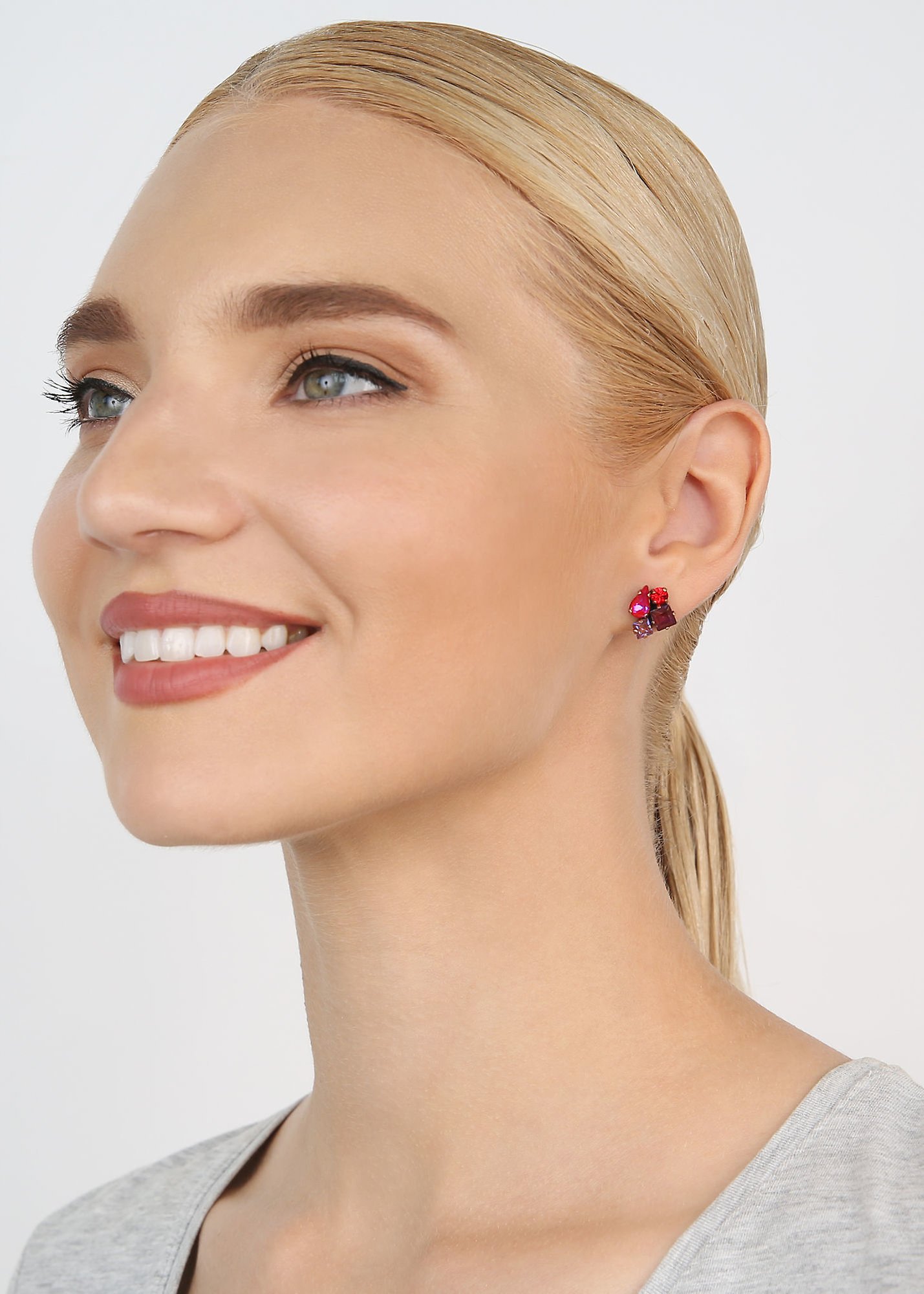 image pour Clou d'oreille Ballroom Rouge / Rose  