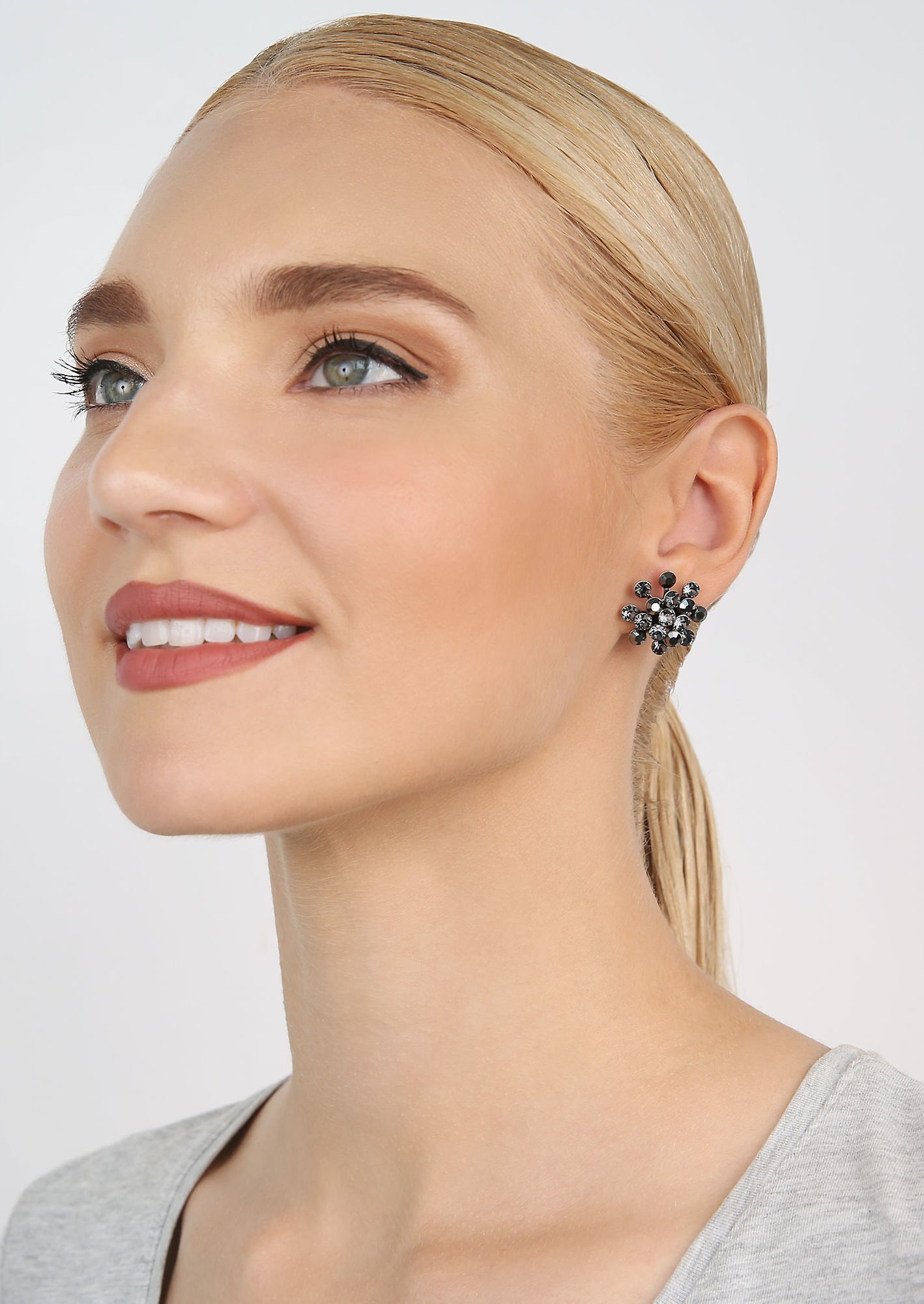 image for Earring Stud Magic Fireball Black  Classic Size (21mm Ø)