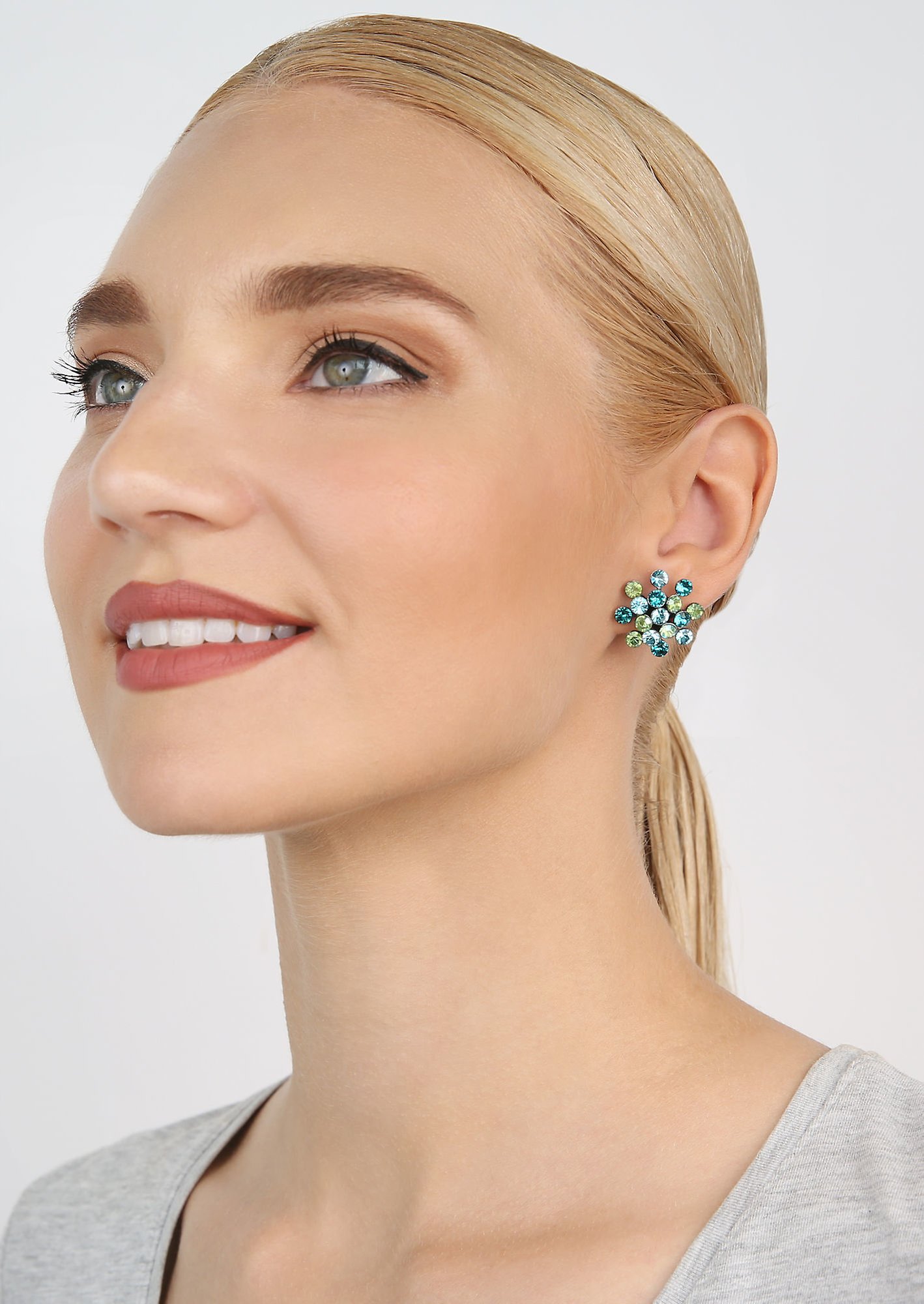 image for Earring Stud Magic Fireball Blue  Classic Size (21mm Ø)