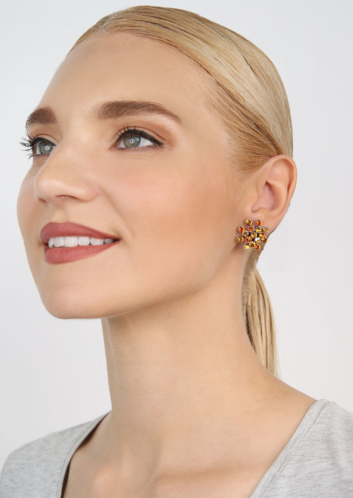 image for Earring Stud Magic Fireball Orange  Classic Size (21mm Ø)