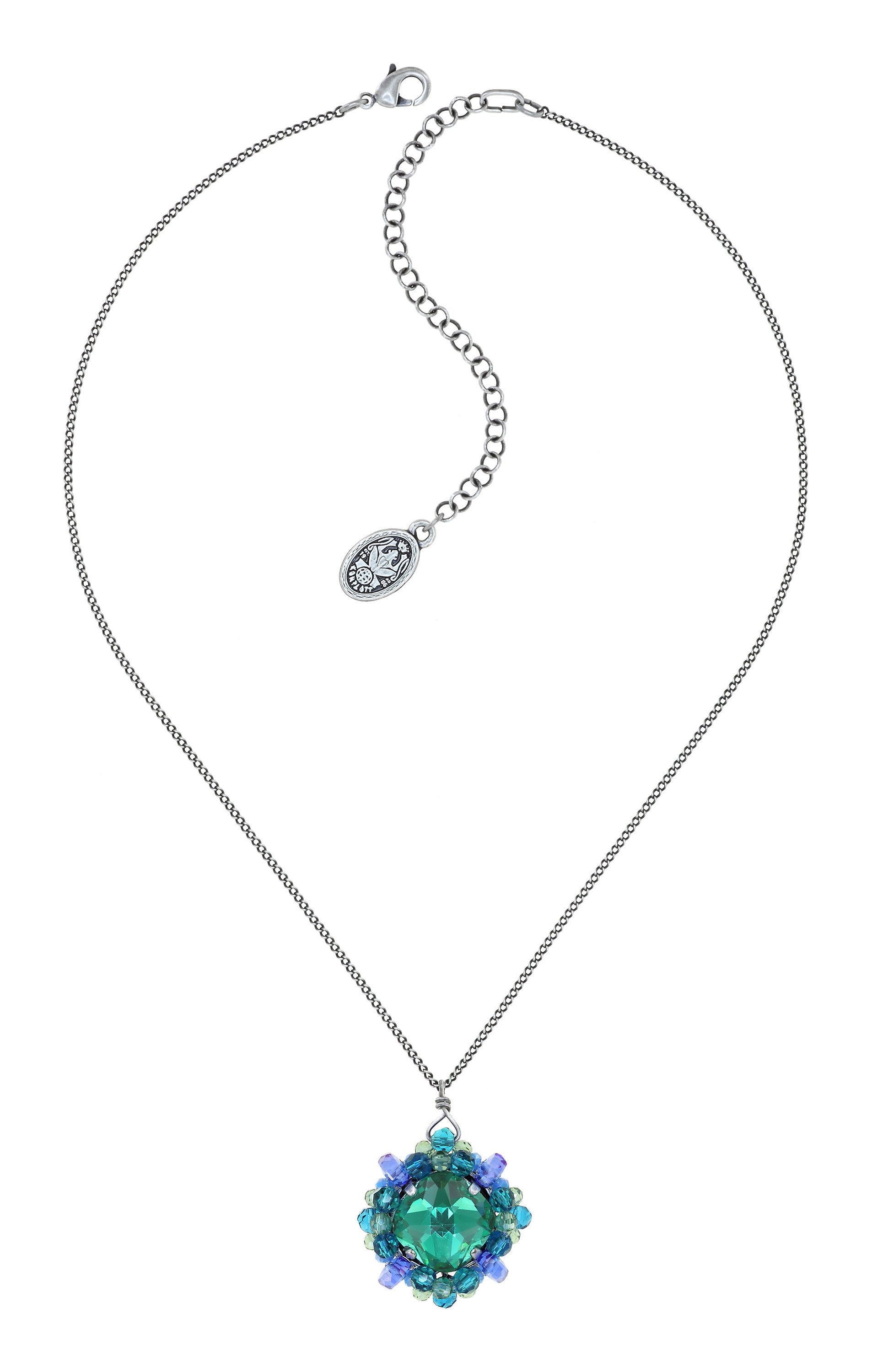 Bild für Halskette mit Anh&auml;nger Bead Snake Jelly Blau / Grün  