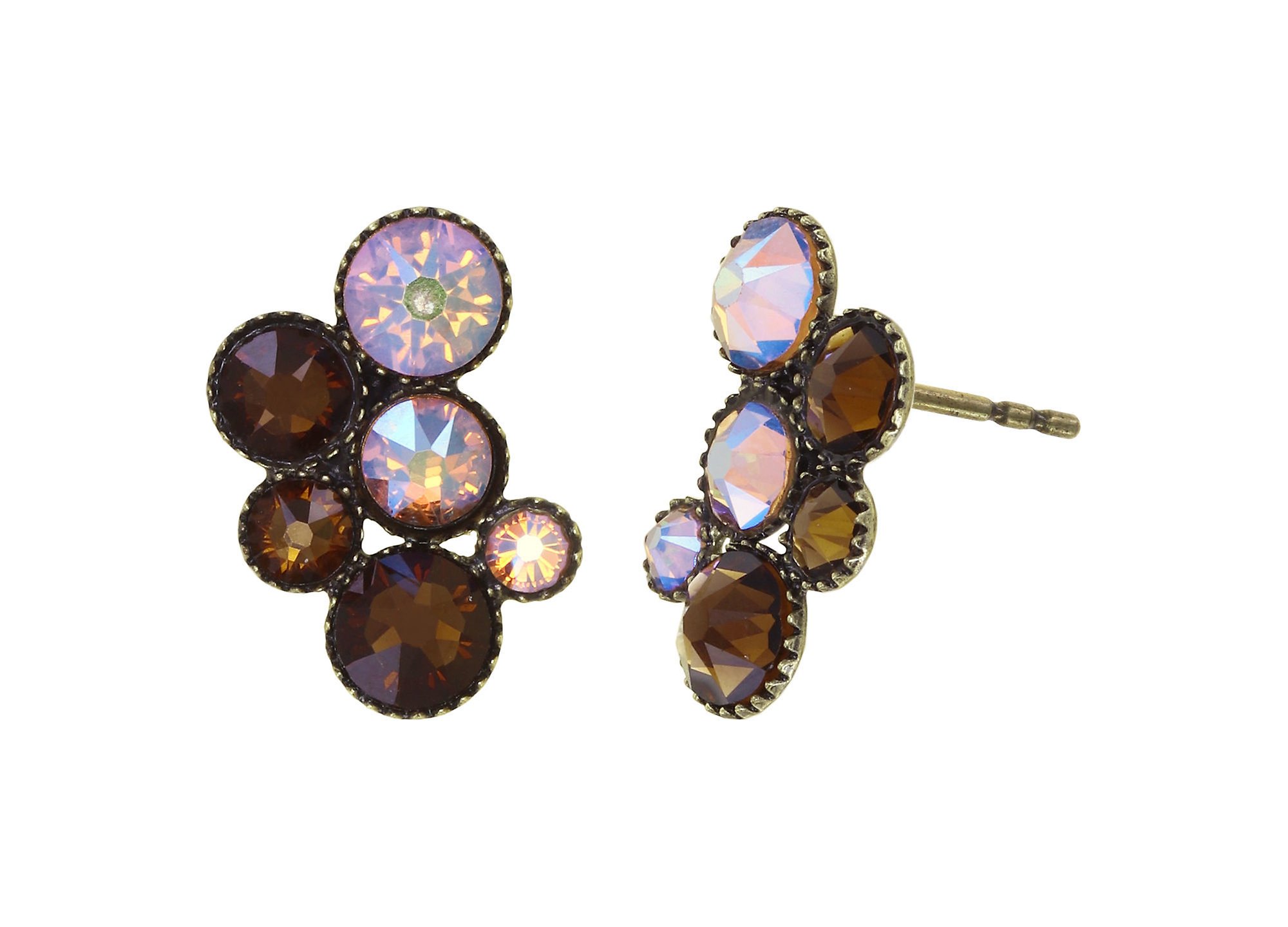 image for Earring Stud Inside Out Brown  