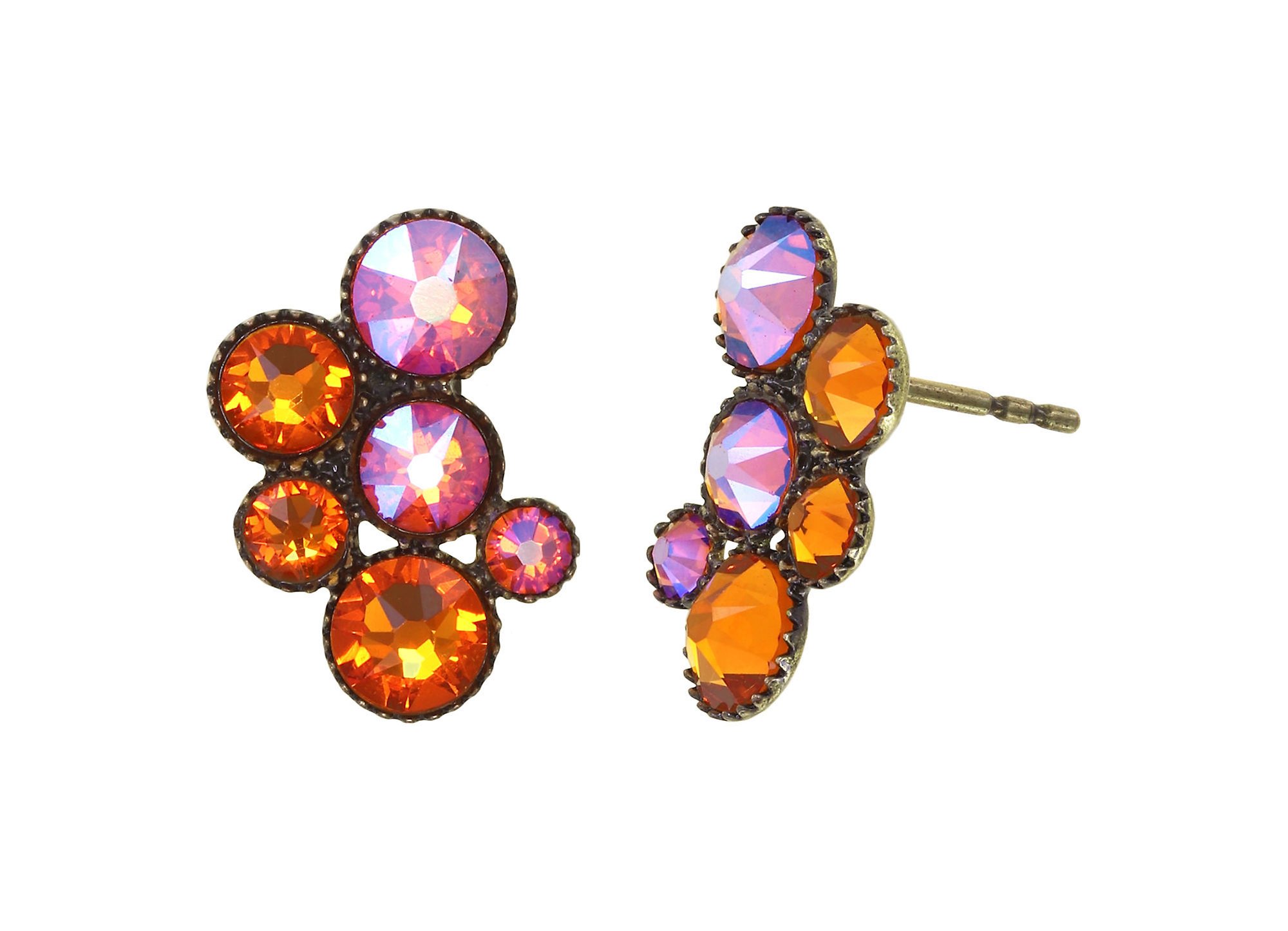 image for Earring Stud Inside Out Orange  
