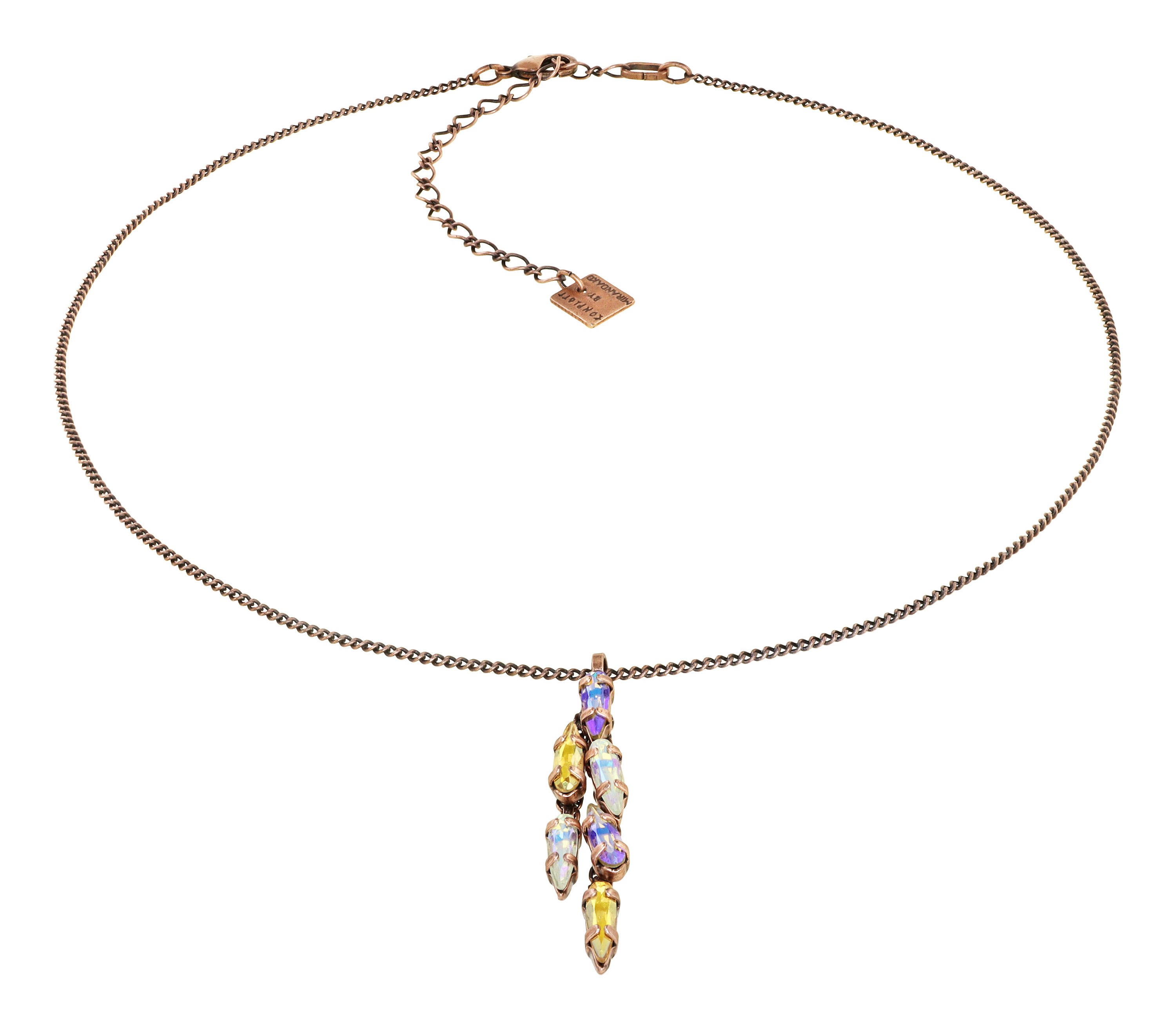 image for Necklace Pendant Jumping Drops Yellow / Lila  