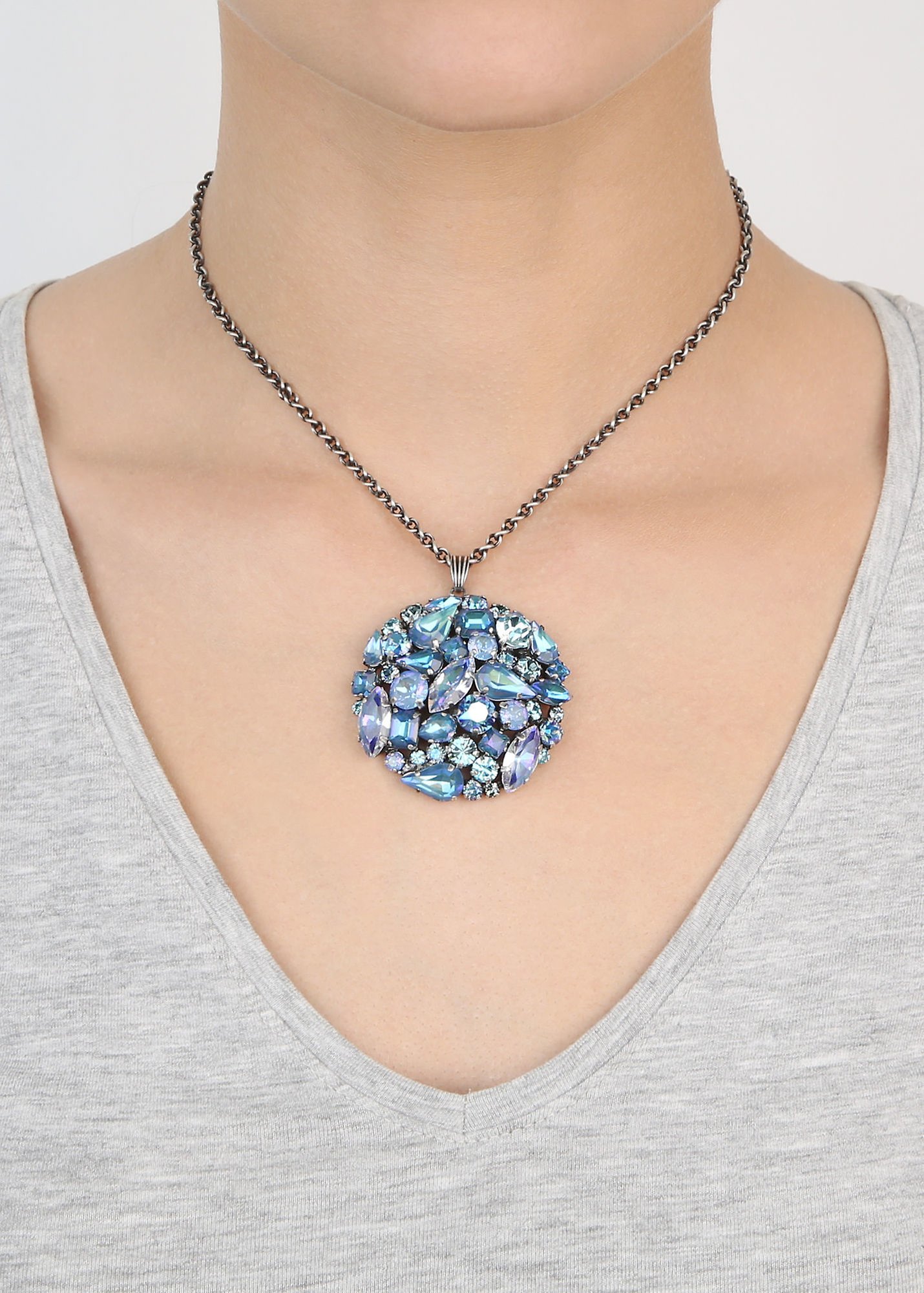 image for Necklace Pendant Ballroom Blue  size L