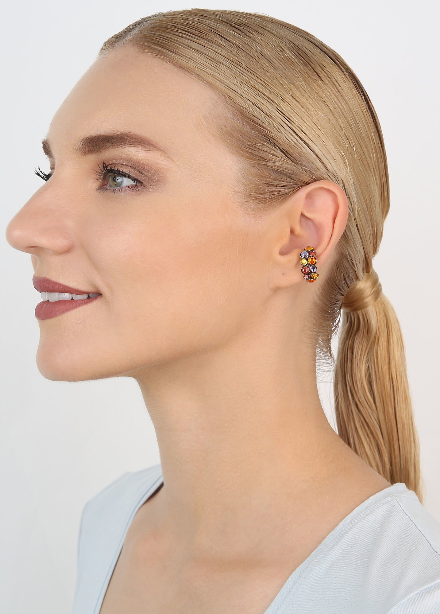 image for Ear Cuff Water Cascade Orange / Lila  