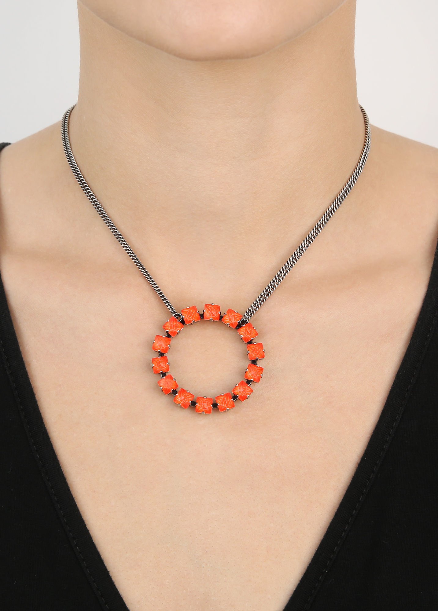 image pour Collier Punk Classics Rouge / Orange  size S