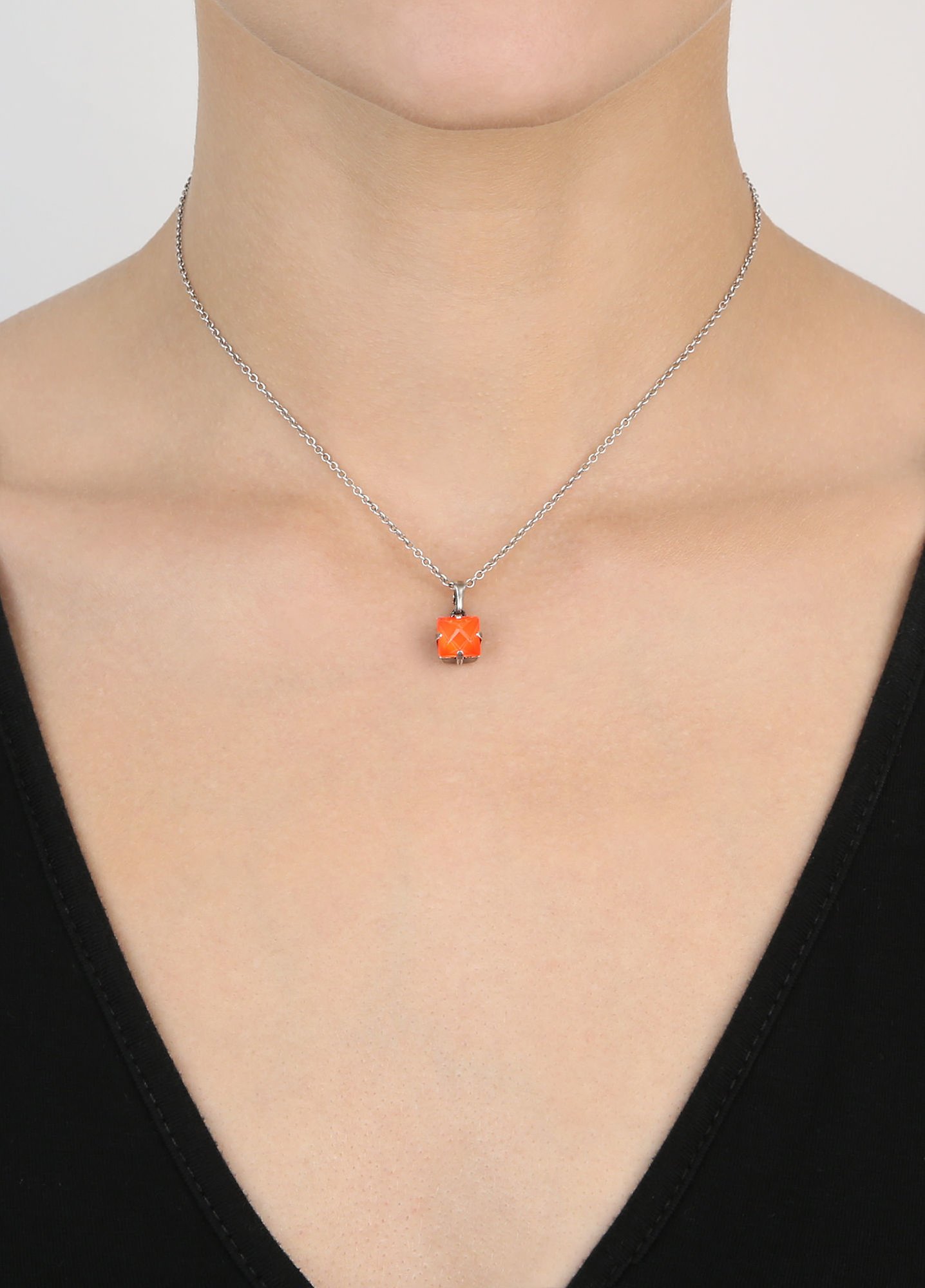 image for Necklace Pendant Punk Classics Red / Orange  size M