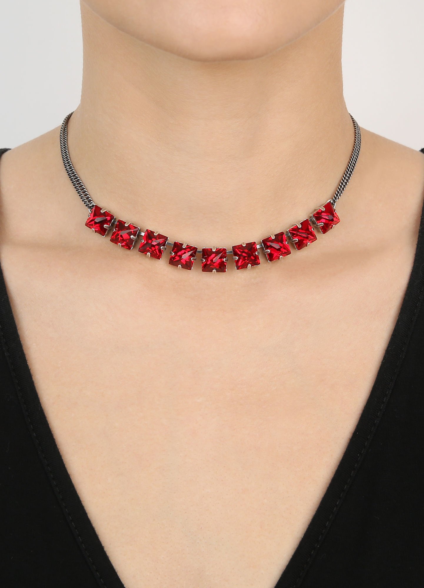 image pour Collier Punk Classics Rouge Foncé  size L