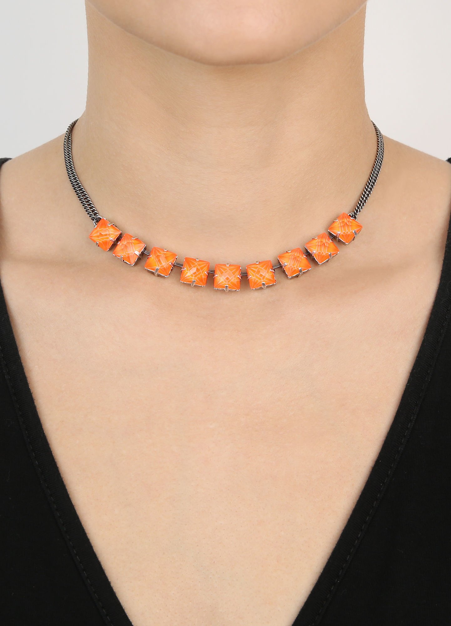 image for Necklace Punk Classics Red / Orange  size L