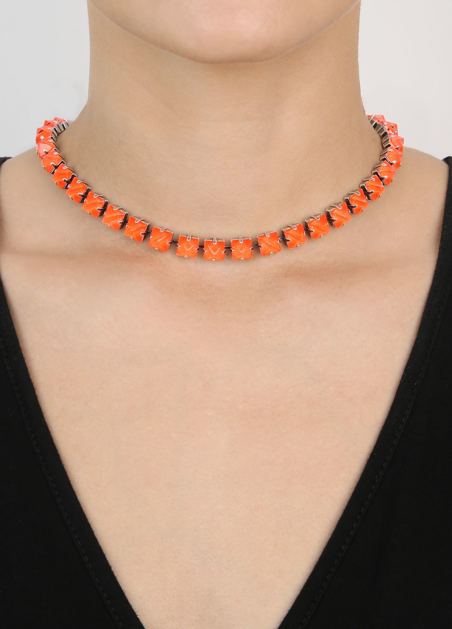 image pour Collier ras-de-cou Punk Classics Rouge / Orange  size M