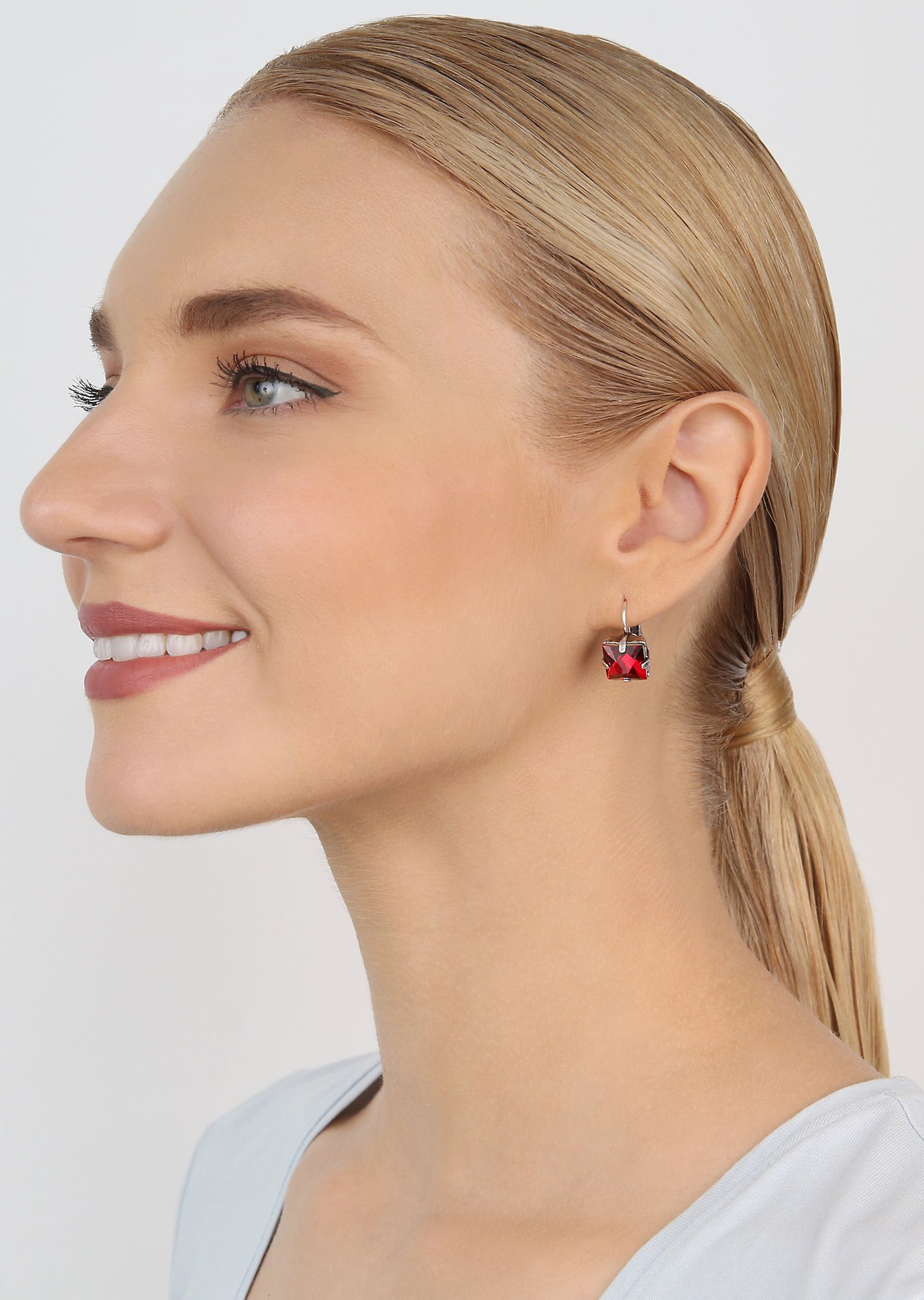 image pour Boucles d'oreilles Eurowire Punk Classics Rouge Foncé  size L