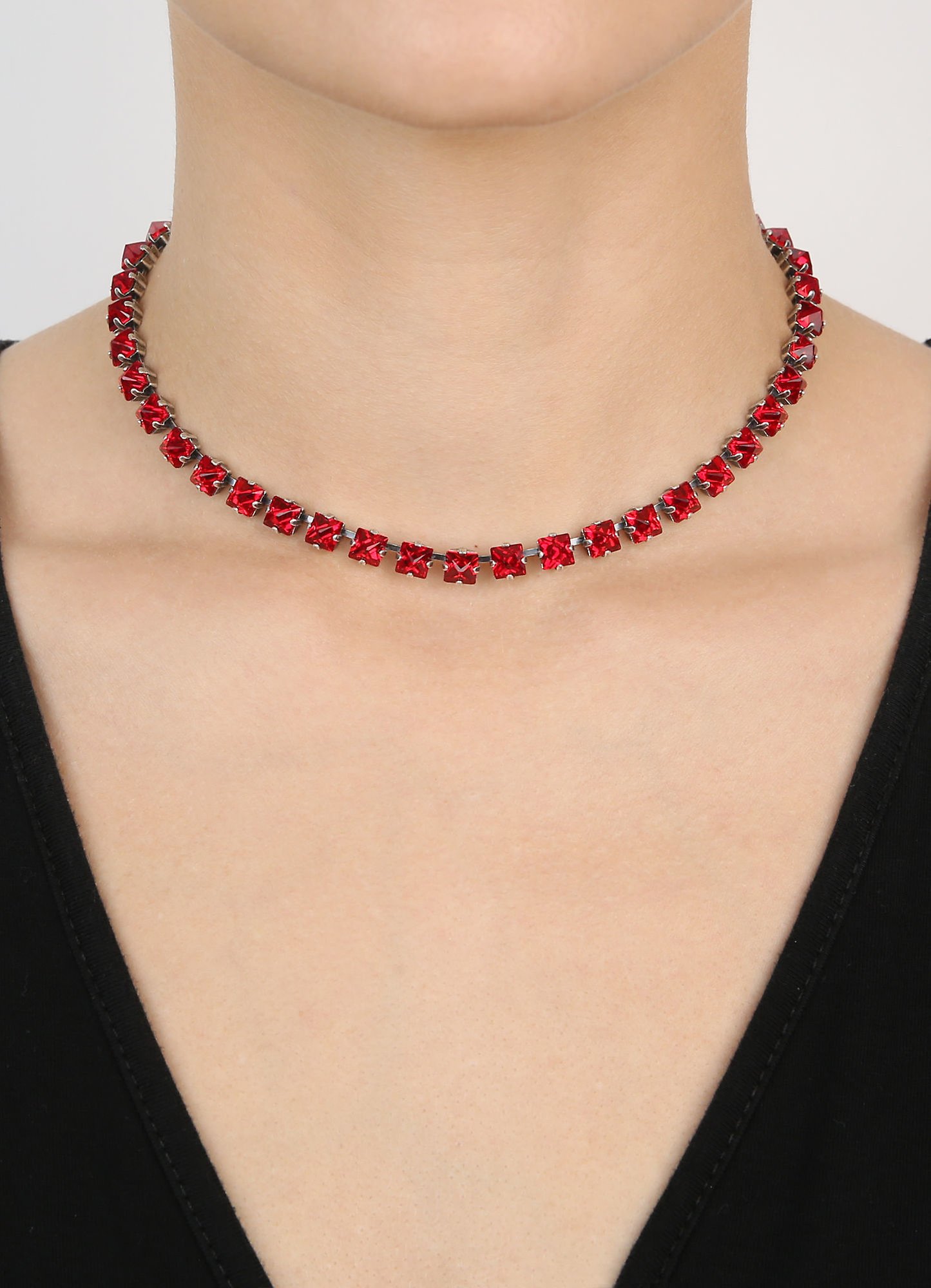 image pour Collier Punk Classics Rouge Foncé  size S