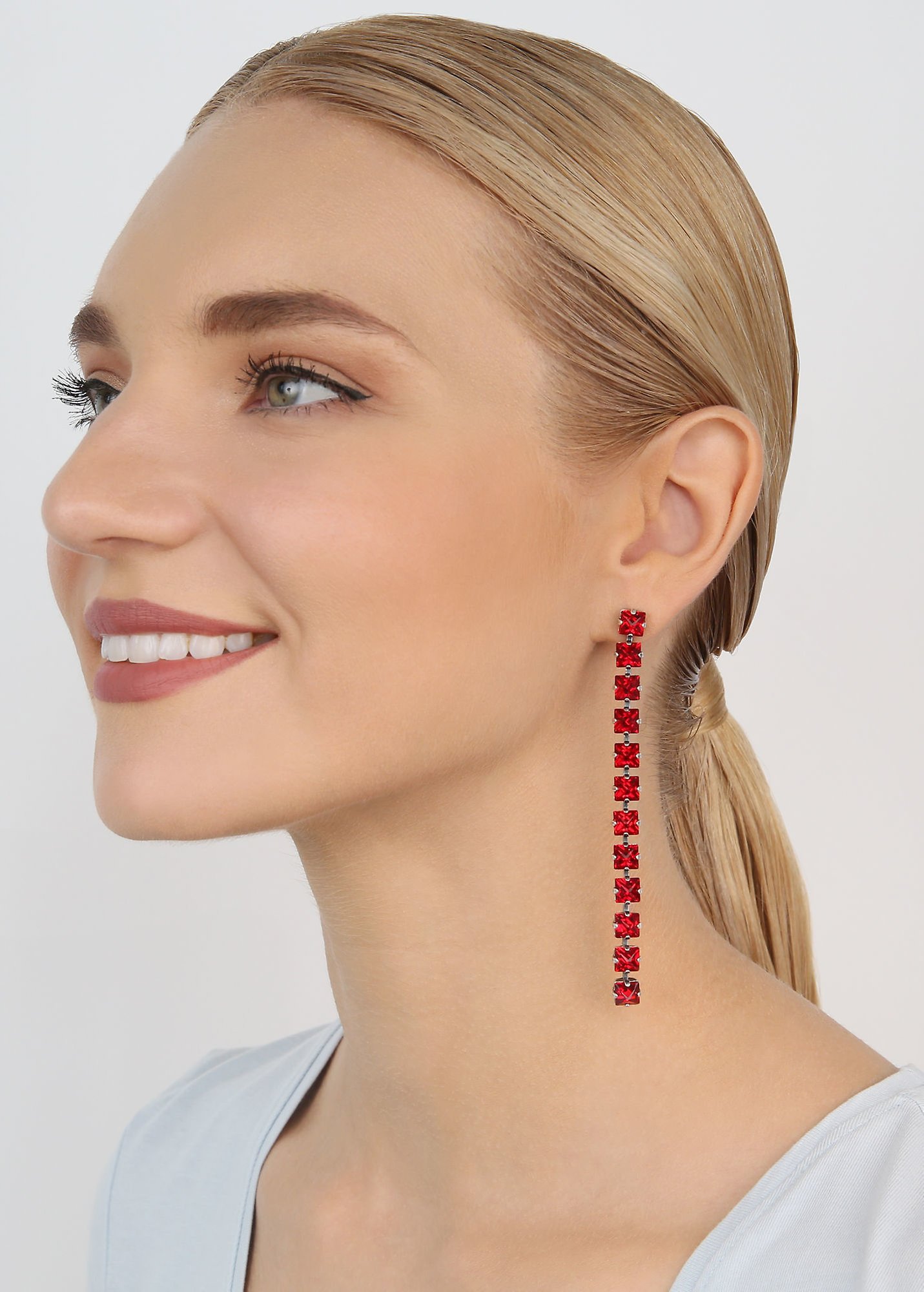 image pour Clou d'oreille pendant Punk Classics Rouge Foncé  size S