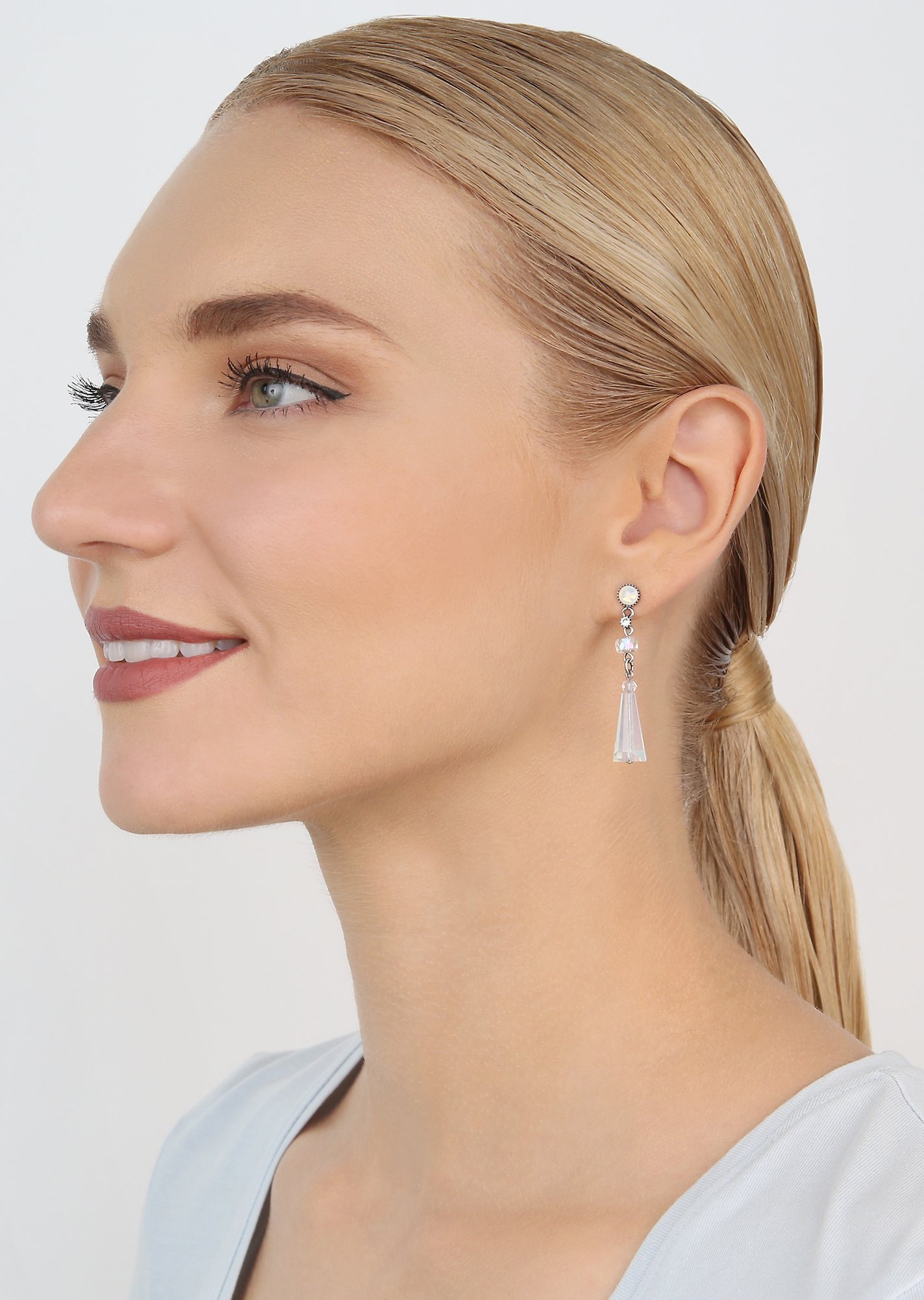 Bild für Ohrstecker baumelnd Bead Snake Jelly Weiß  