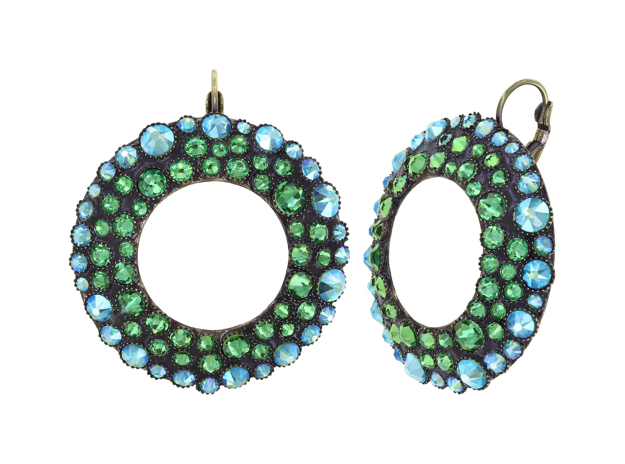 image for Earring Eurowire Inside Out Green  size L