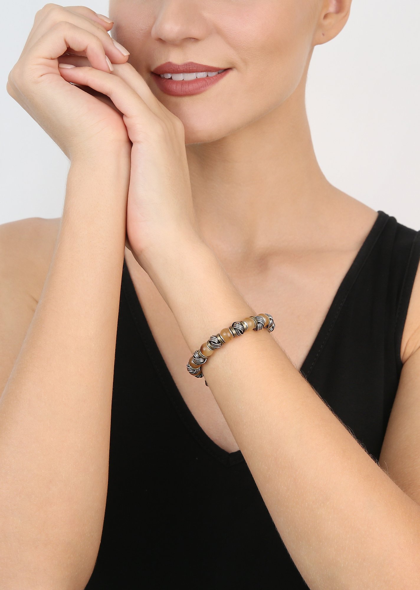 Bild für Armband elastisch Free Spirit Creme  Größe S