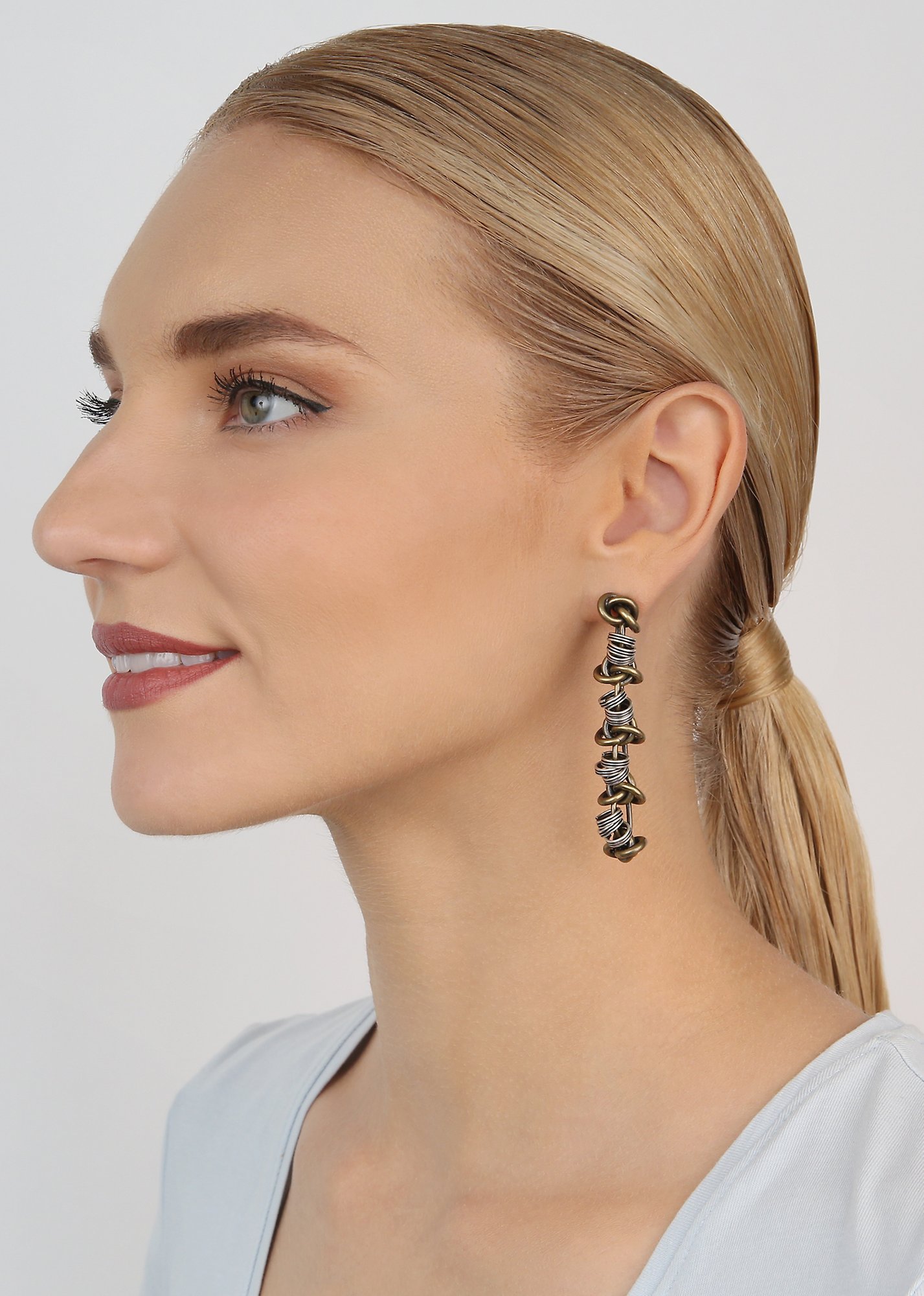 image pour Clou d'oreille pendant Free Spirit Argent / Laiton  