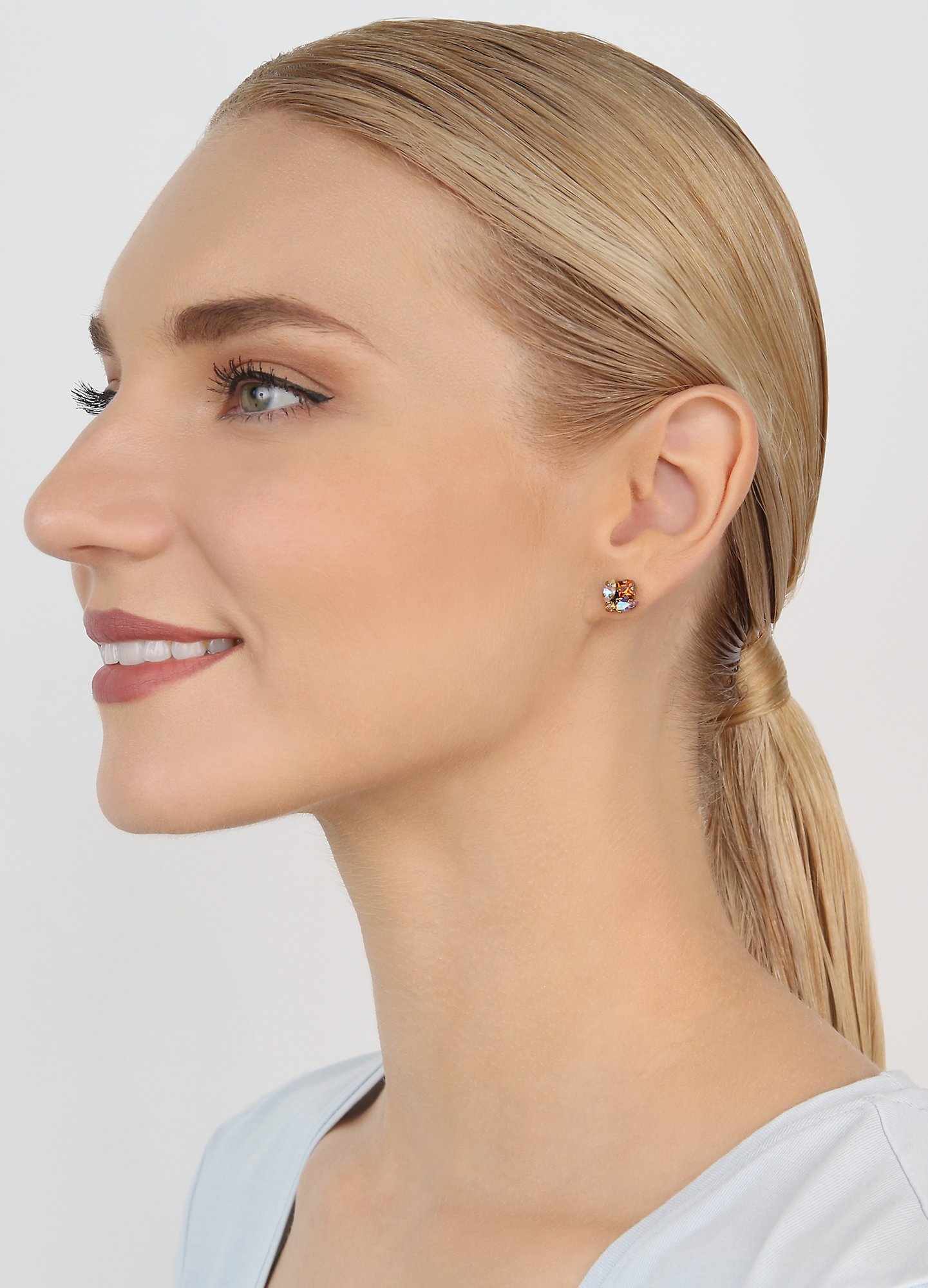 image for Earring Stud Love Letters Yellow  