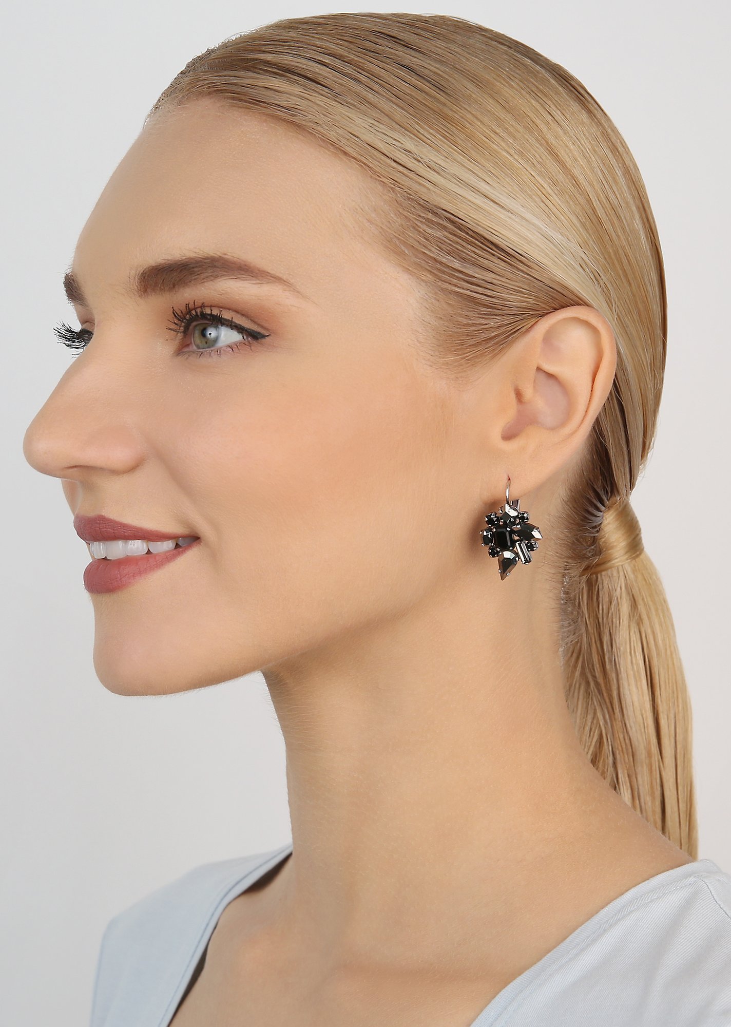 image pour Boucles d'oreilles Eurowire Love Letters Noir  