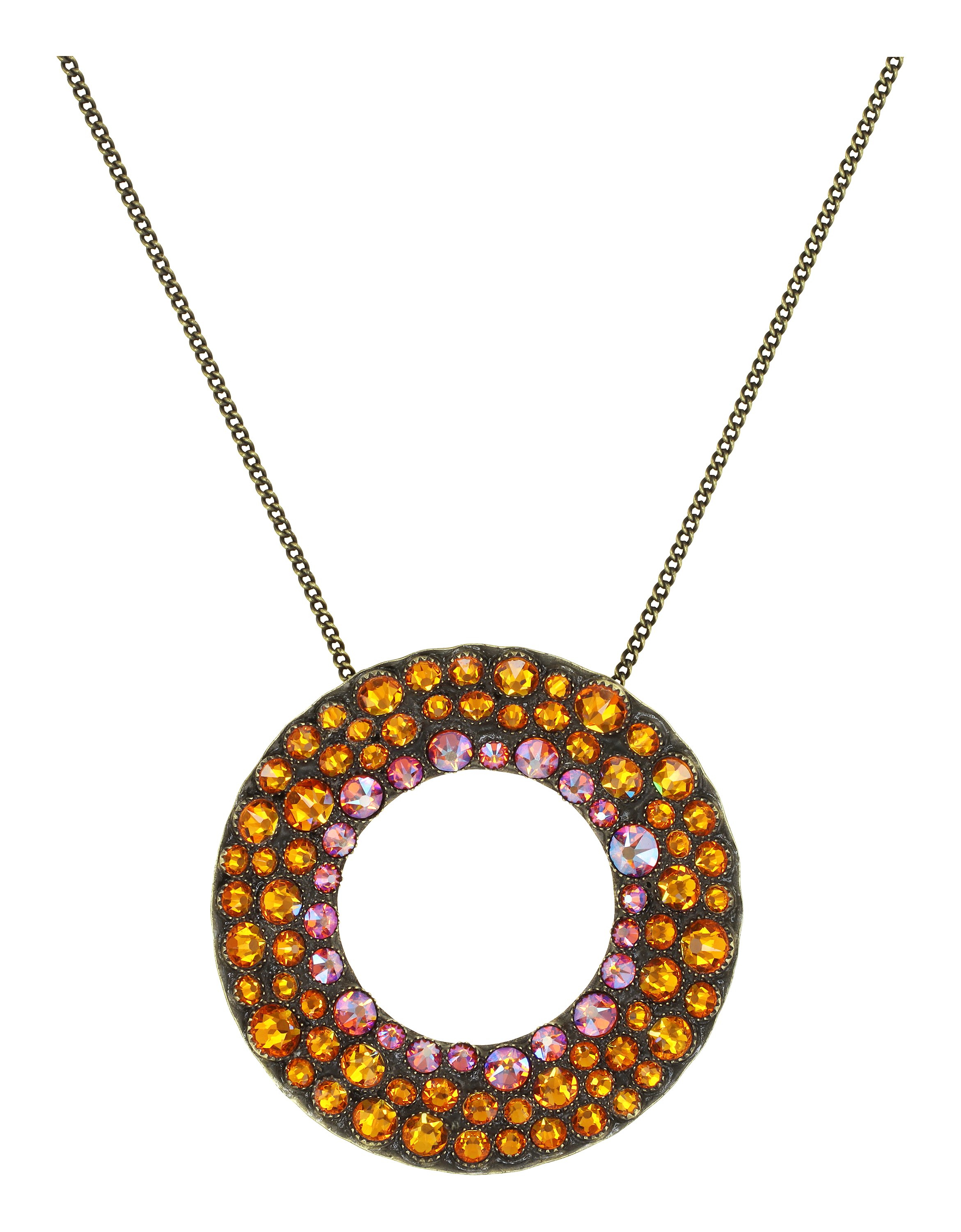 image for Necklace Pendant Inside Out Orange  size XL