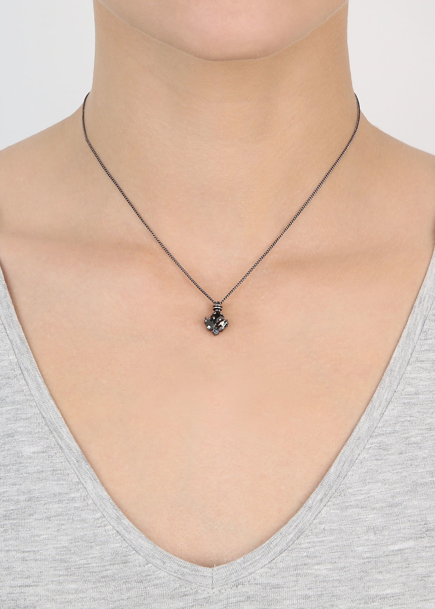 image for Necklace Pendant Love Letters Black  