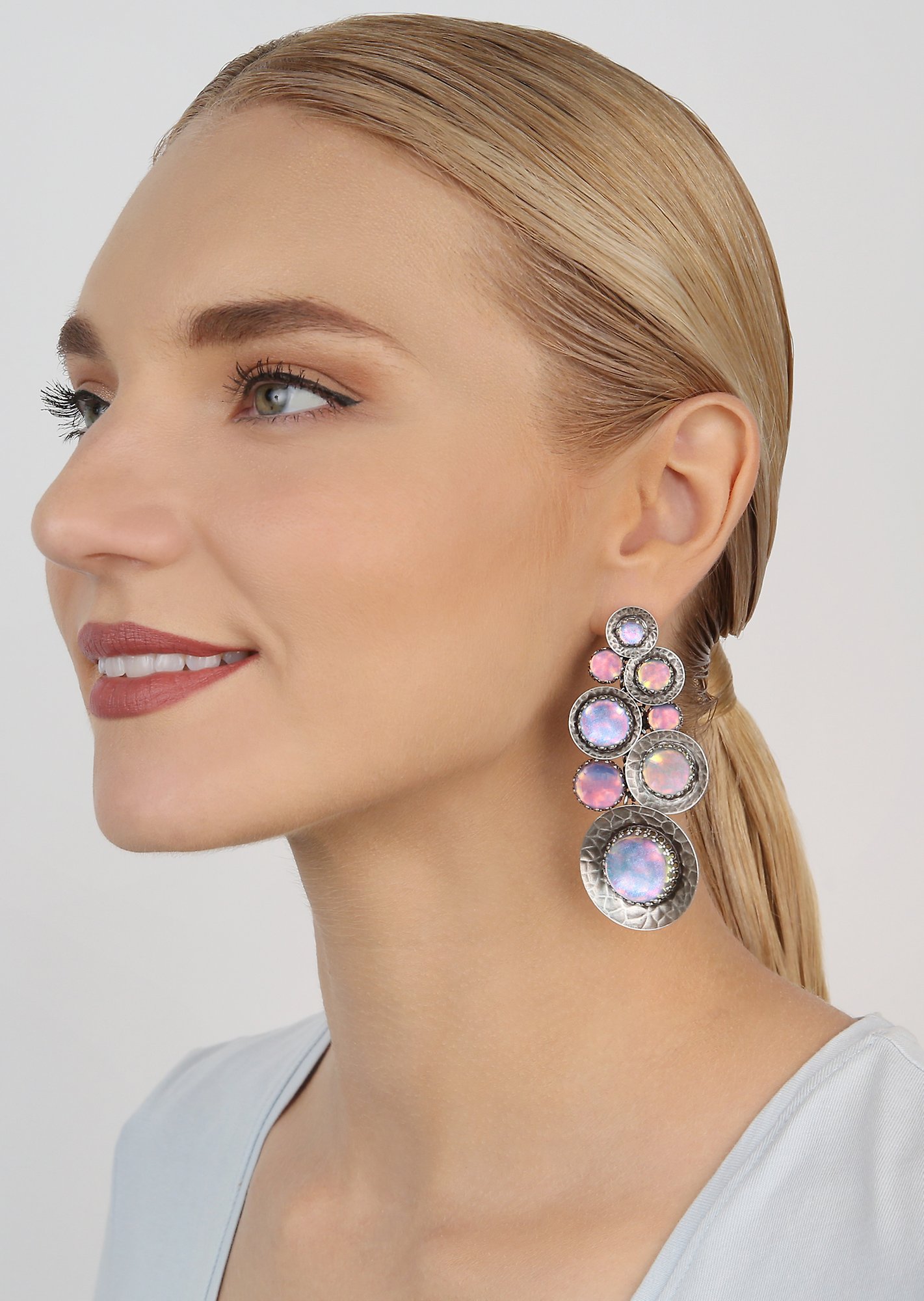 image pour Clou d'oreille pendant Honey Drops in Space Multi Pastel  