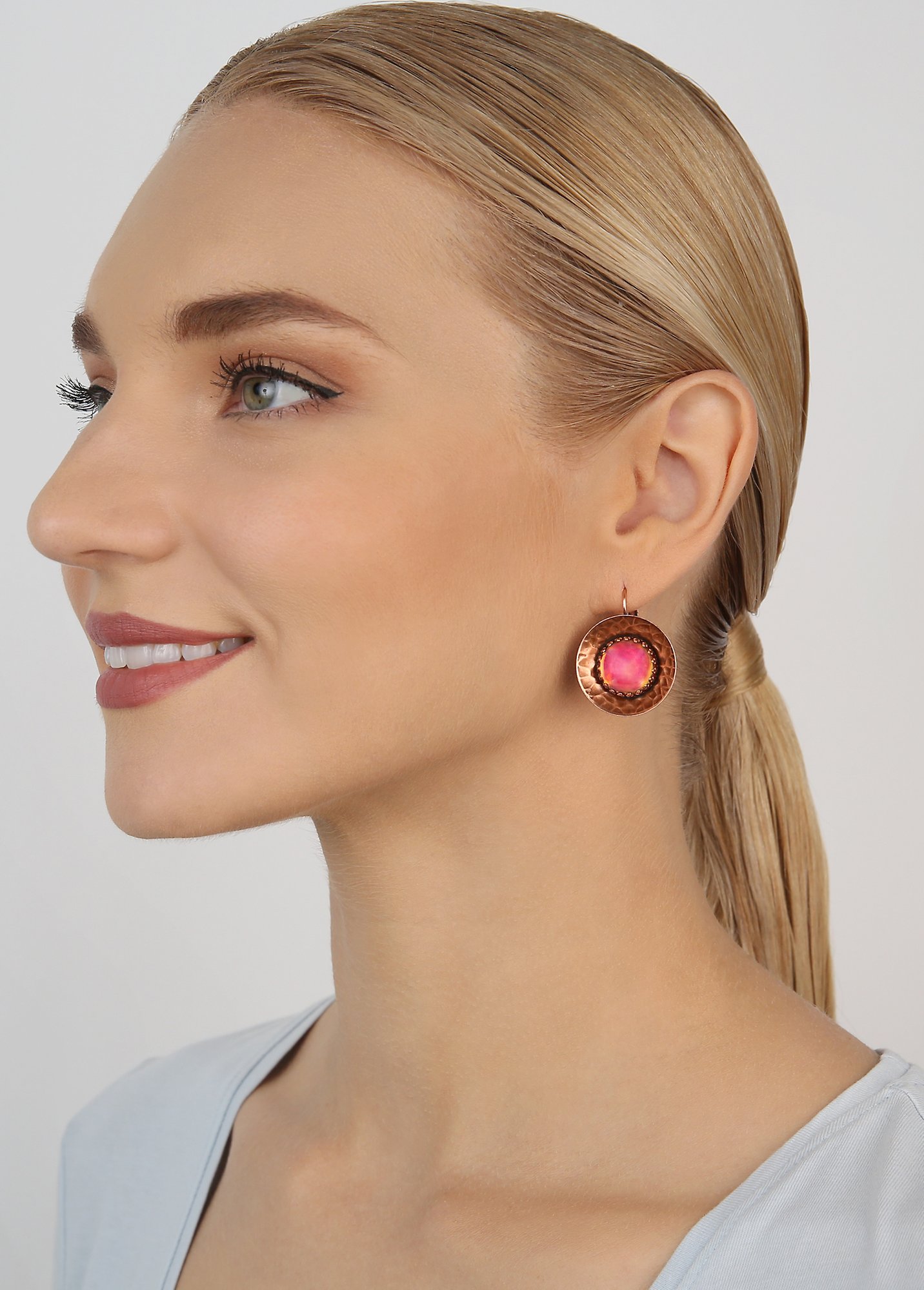 image for Earring Eurowire Honey Drops in Space Orange  size XL