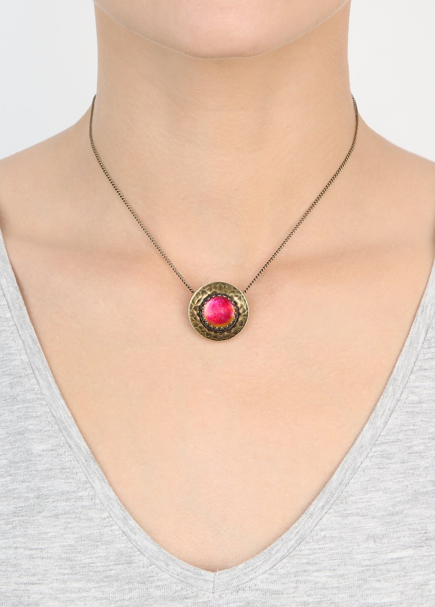 image for Necklace pendant Honey Drops in Space Multi  size XL