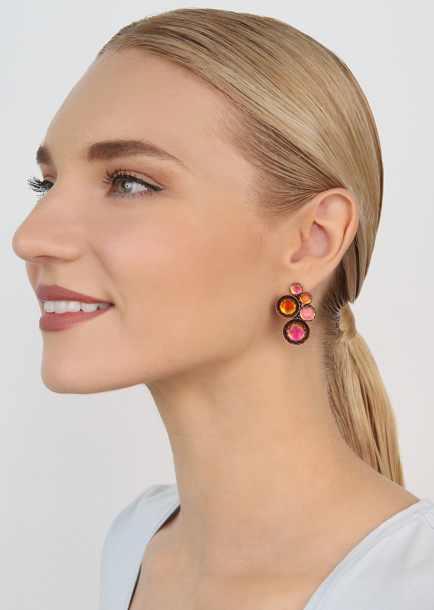 image pour Clou d'oreille Honey Drops in Space Orange  