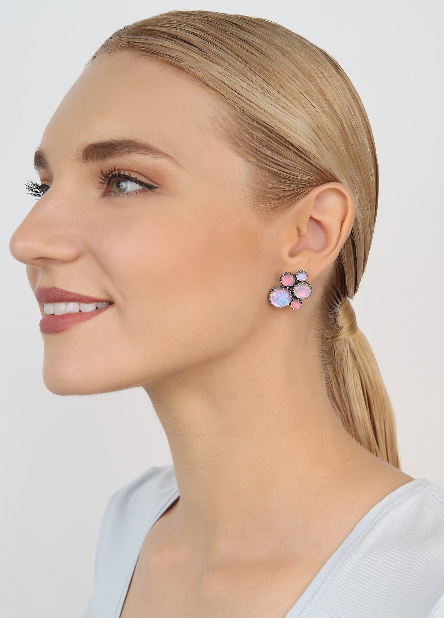image for Earring Stud Honey Drops in Space Pastel Multi  