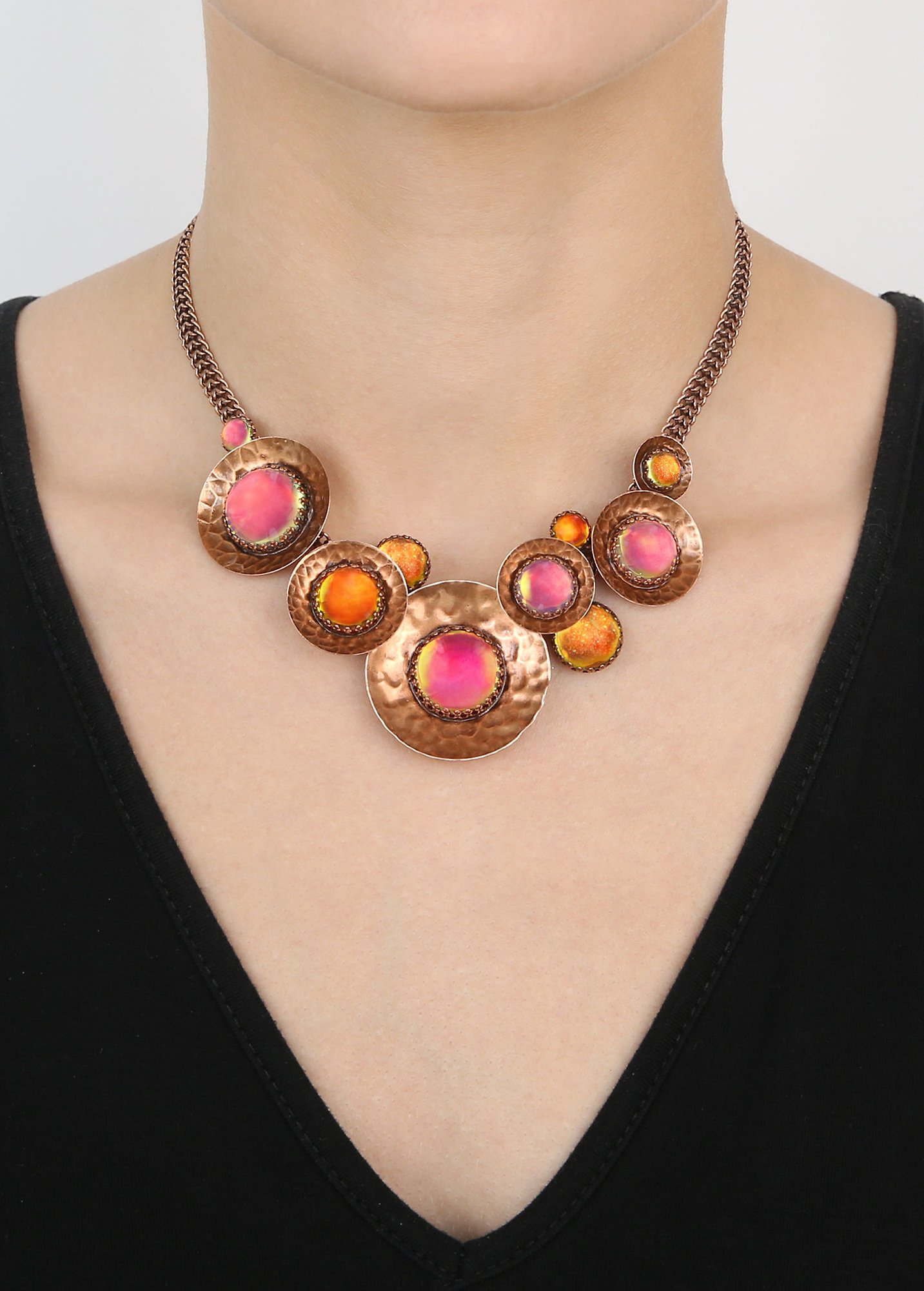 image pour Collier Honey Drops in Space Orange  