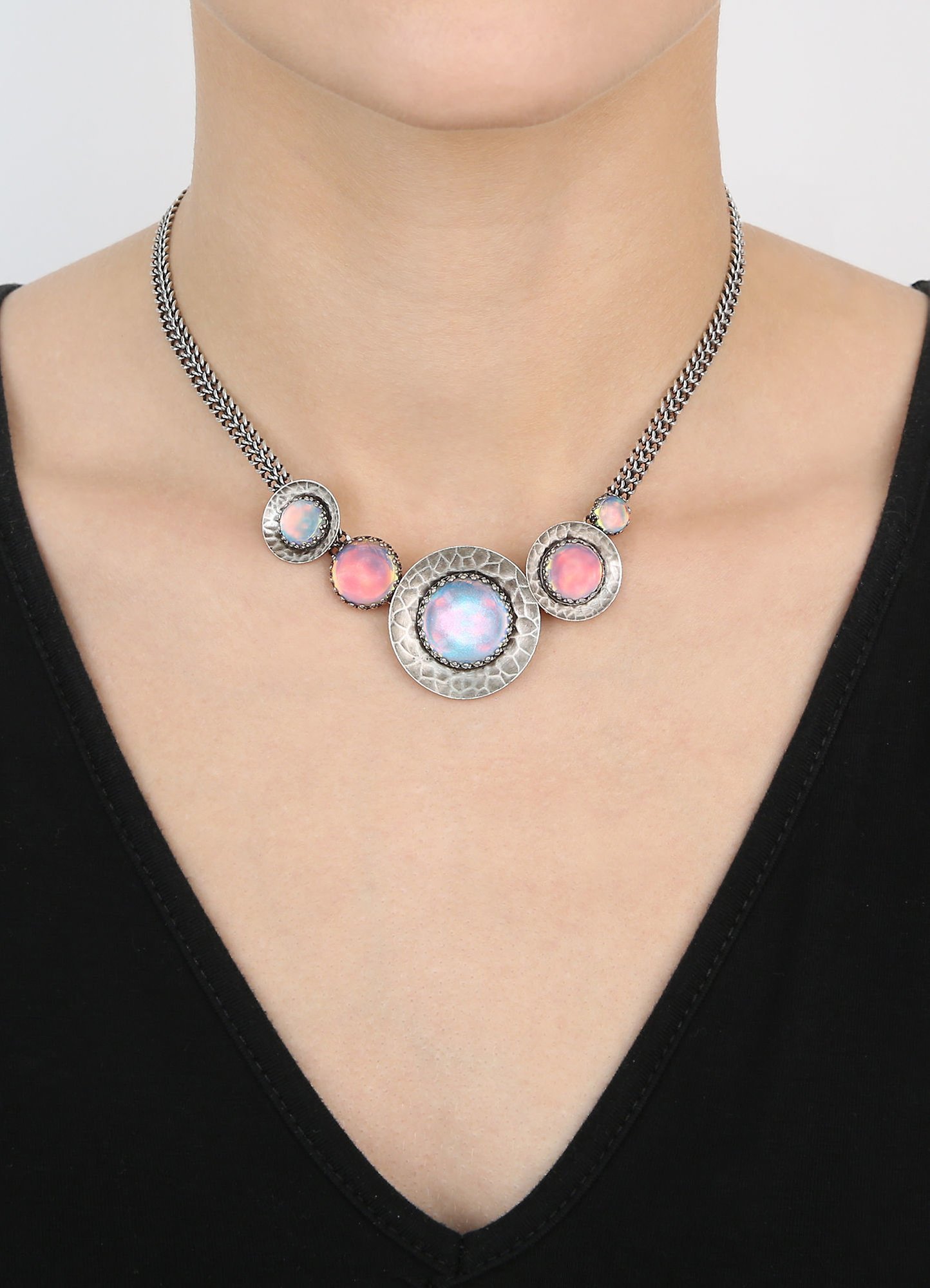 image pour Collier Honey Drops in Space Multi Pastel  